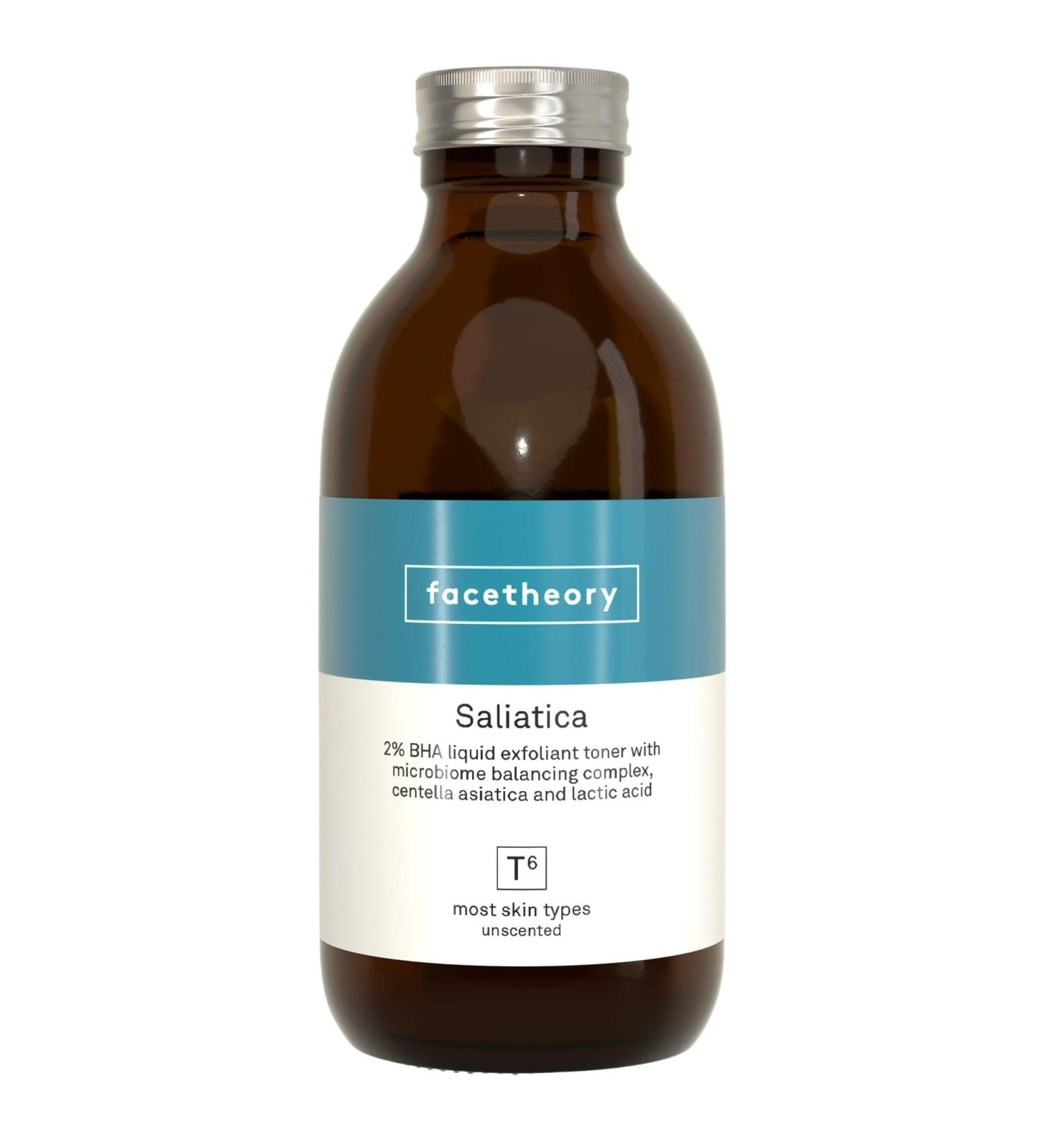 Facetheory Saliatica T6-2% Face Exfoliator Toner - BHA Blackhead Power Liquid for Pore Minimizing & Anti-Aging | Vegan & Cruelty-Free | 6.8 fl oz - International Shipping Available - Buy Online on GoSupps.com