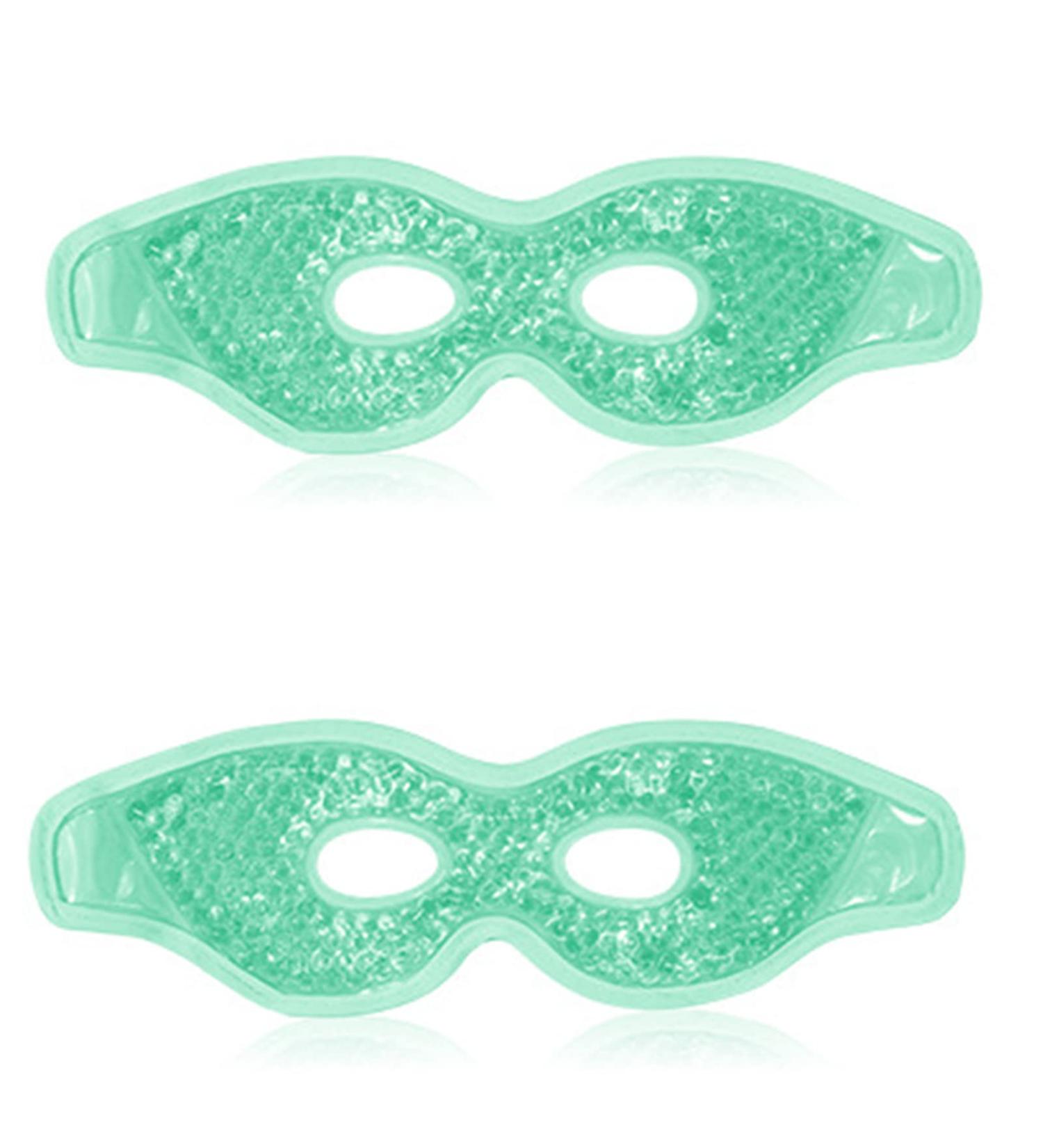 Cooling Eye Mask Set - Reusable Gel Bead Face Masks for Migraine Relief Dark Circles & Swollen Eyes | International Shipping Available - Buy Online on GoSupps.com