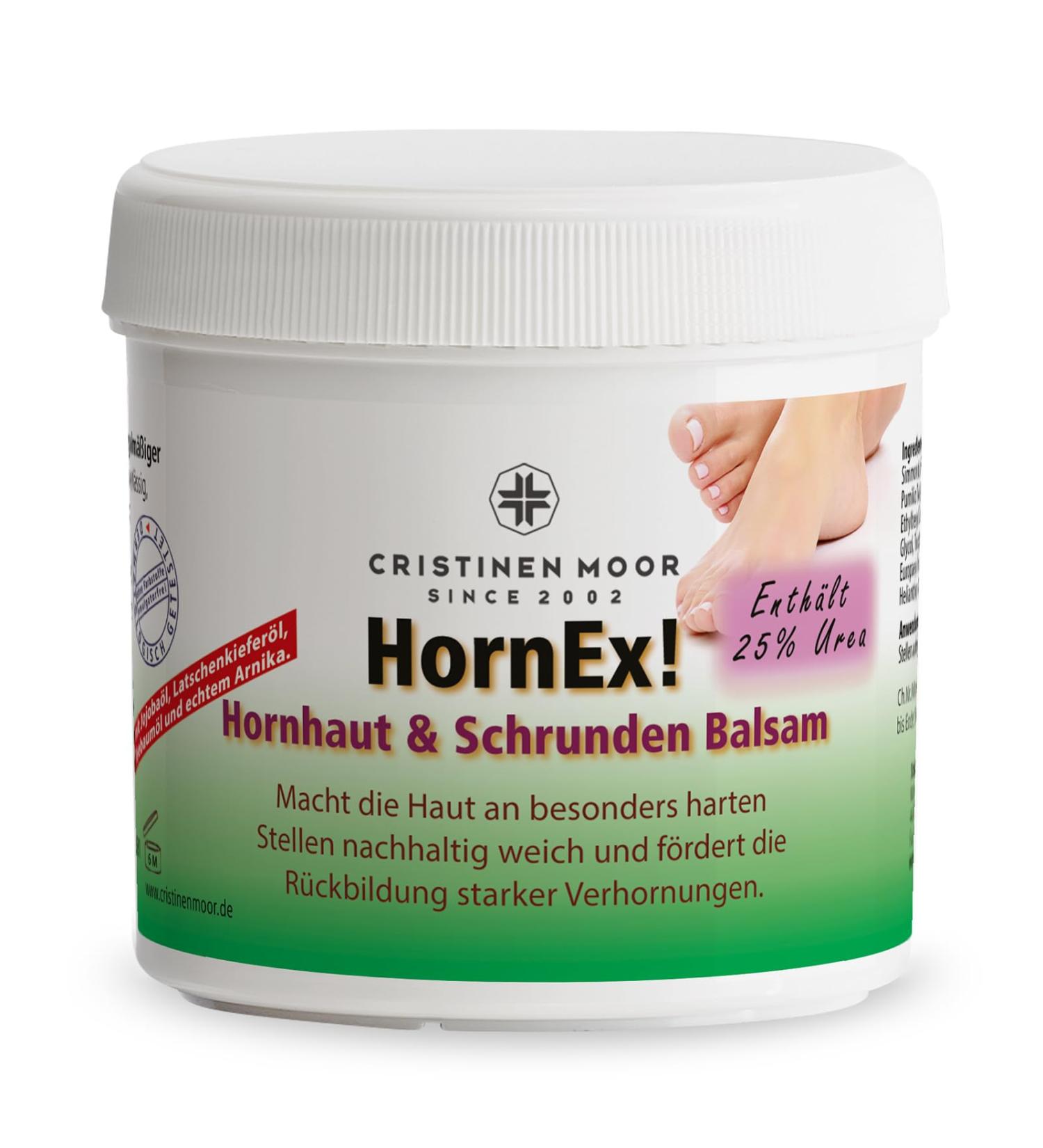 Hornex Foot Cream - 25% Urea for Cracked Heels & Dry Skin | 200ml | Effective Corn Removal | Cristinenmoor - Buy Online on GoSupps.com