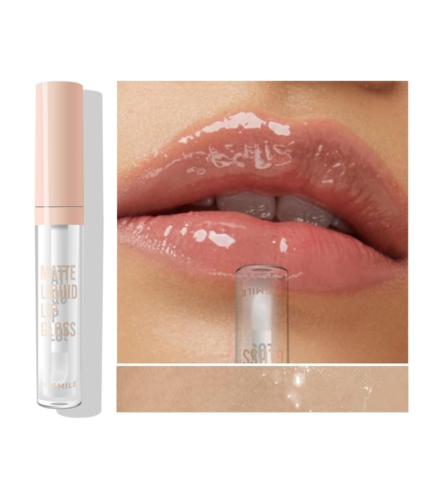 Luxurious Waterproof Lip Glaze - Long-Lasting Non-Stick Liquid Lipstick for Women | Clear Lip Gloss & Lip Plumper (0.1 fl.oz/3ml - Buy Online on GoSupps.com