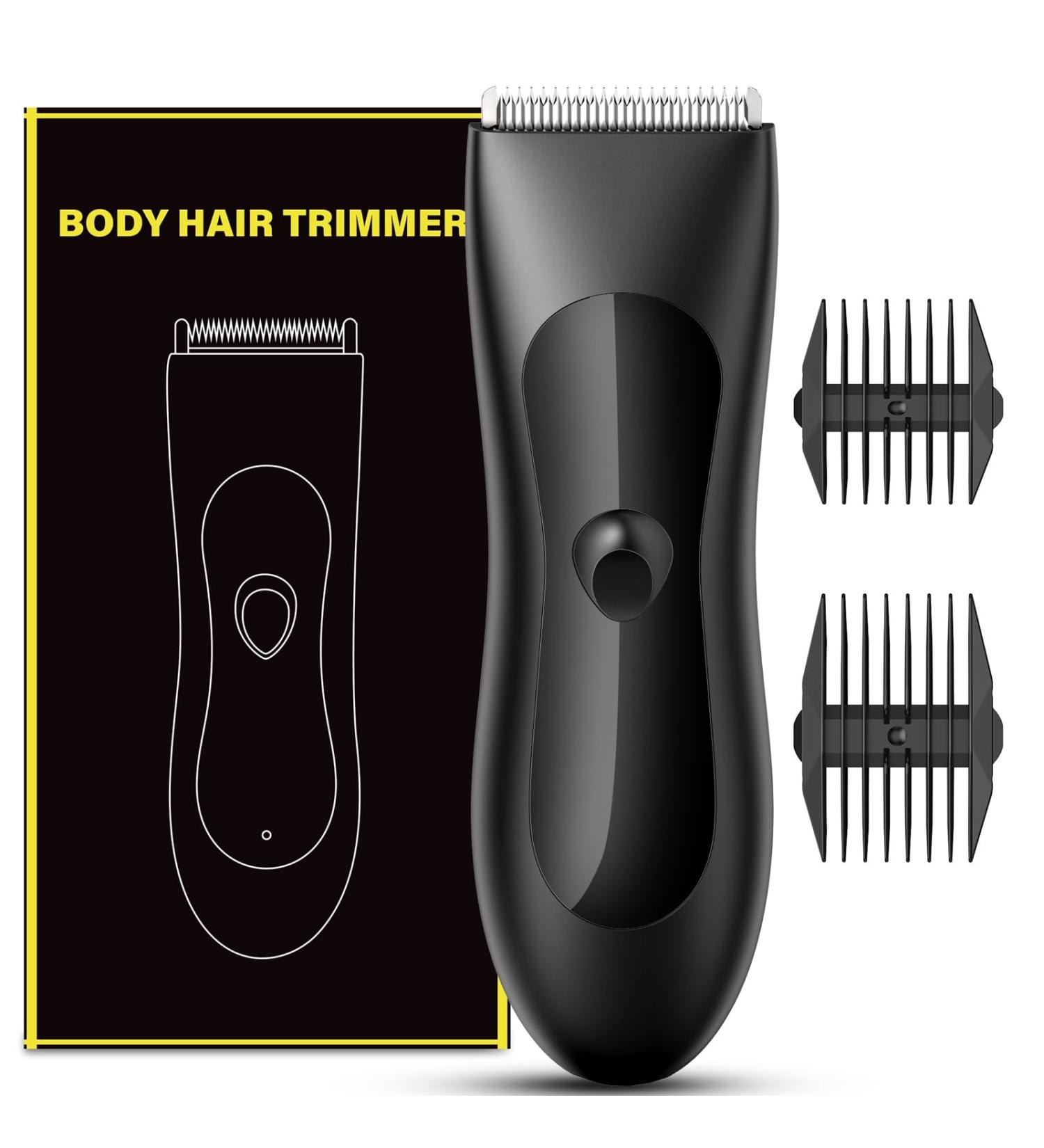 Premium Hair Trimmer for Men - Electric Razor for Groin & Pubic Hair Waterproof Rechargeable Compact Design - Ideal Gift for Him - Buy Online on GoSupps.com