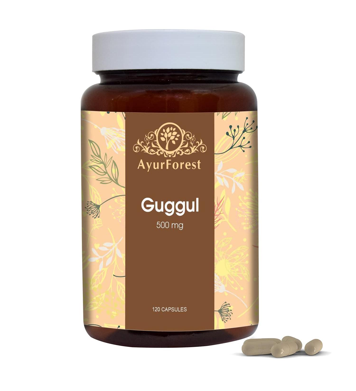 Guggul Vegie Capsule with Arjuna Extract 120 Count 1000 mg 120 Count (Pack of 1) - Buy Online on GoSupps.com