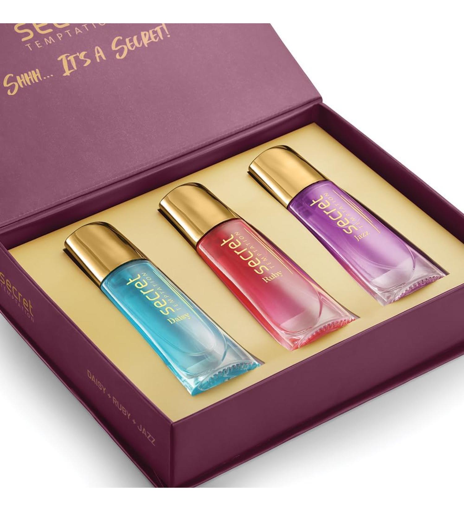 Secr'et Temptation Fragrance Gift Set With Ruby Daisy & Jazz Long Lasting Perfume Spray For Women Pack Of 3 (30ml Each) Luxury Perfume Floral Scent. - Buy Online on GoSupps.com