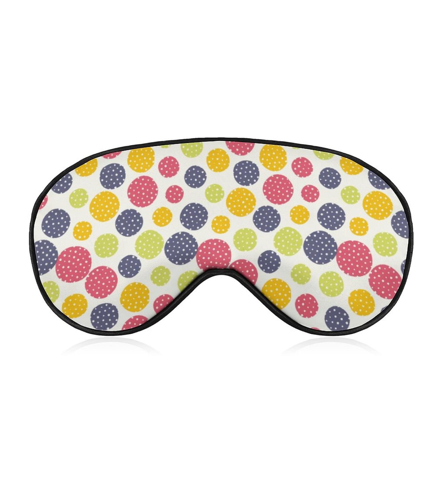 Colorful Dots Sleep Mask for Women | Adjustable Eye Shades with Elastic Strap - Perfect for Restful Sleep - Buy Online on GoSupps.com