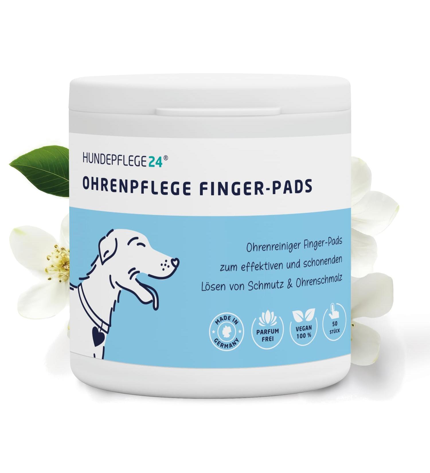Dog Care24 Ears Cleaner Finger Pads - 50 Gentle & Effective Ear Care Pads for Dogs Cats & Small Animals - Buy Online on GoSupps.com