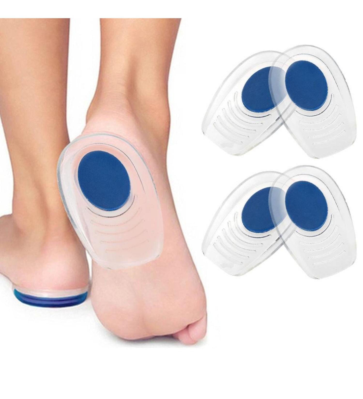 Heel Cups for Plantar Fasciitis - Silicone Insole Inserts for Pain Relief | Achilles Support for Men & Women | 2 Pairs - Buy Online on GoSupps.com