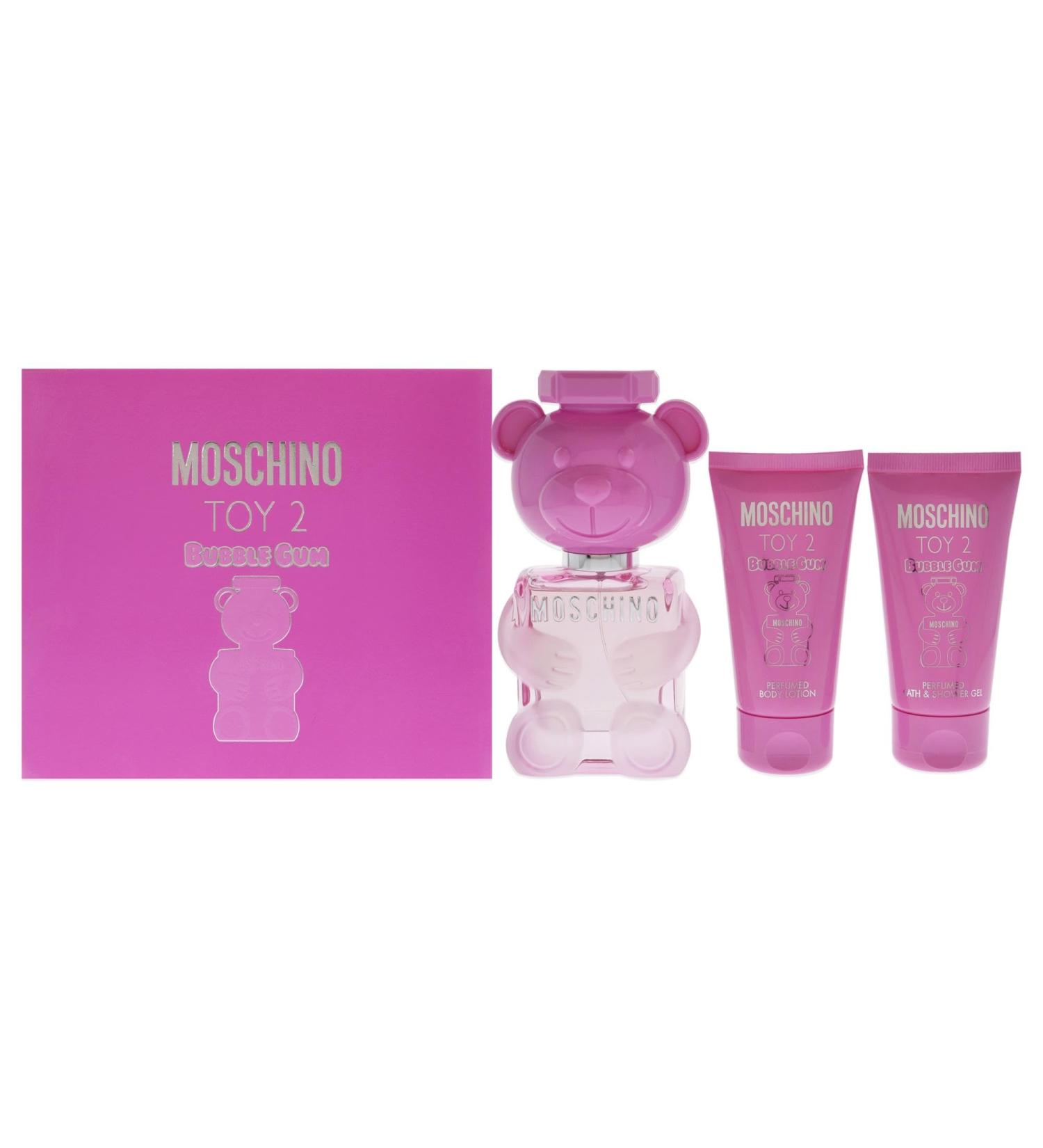 Moschino Moschino Toy 2 Bubble Gum 1.7oz EDT Spray 1.7oz Body Lotion 1.7oz Bath and Shower Gel Women 3 Pc Gift Set - Buy Online on GoSupps.com