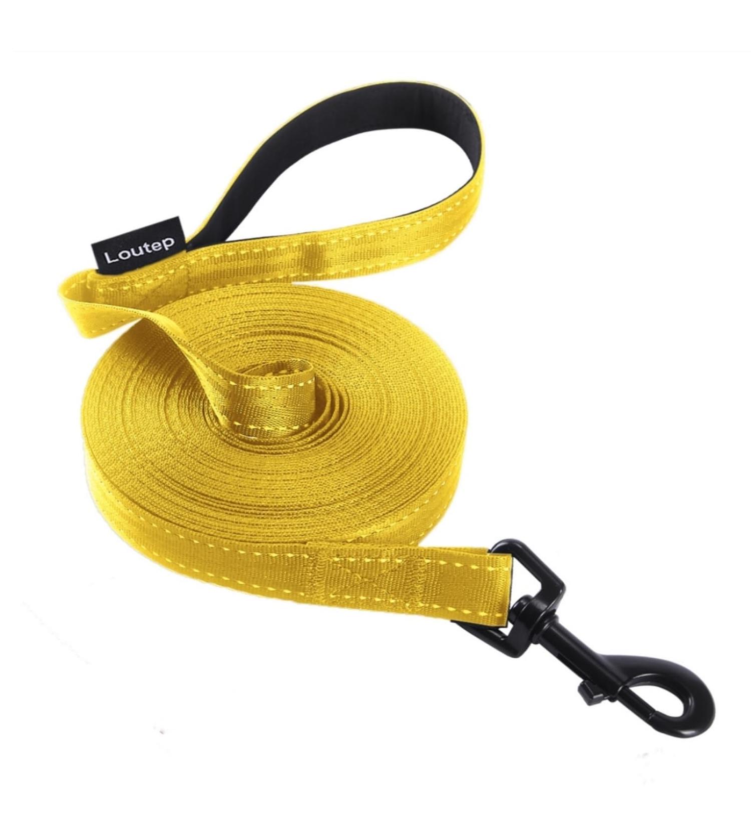 Loutep Reflecting Training Lines for Dogs - Extra Long Leash (3m to 30m) - Strong Nylon Rope with Padded Handle for Large Medium & Small Dogs - Ideal for International Shipping - Buy Online on GoSupps.com