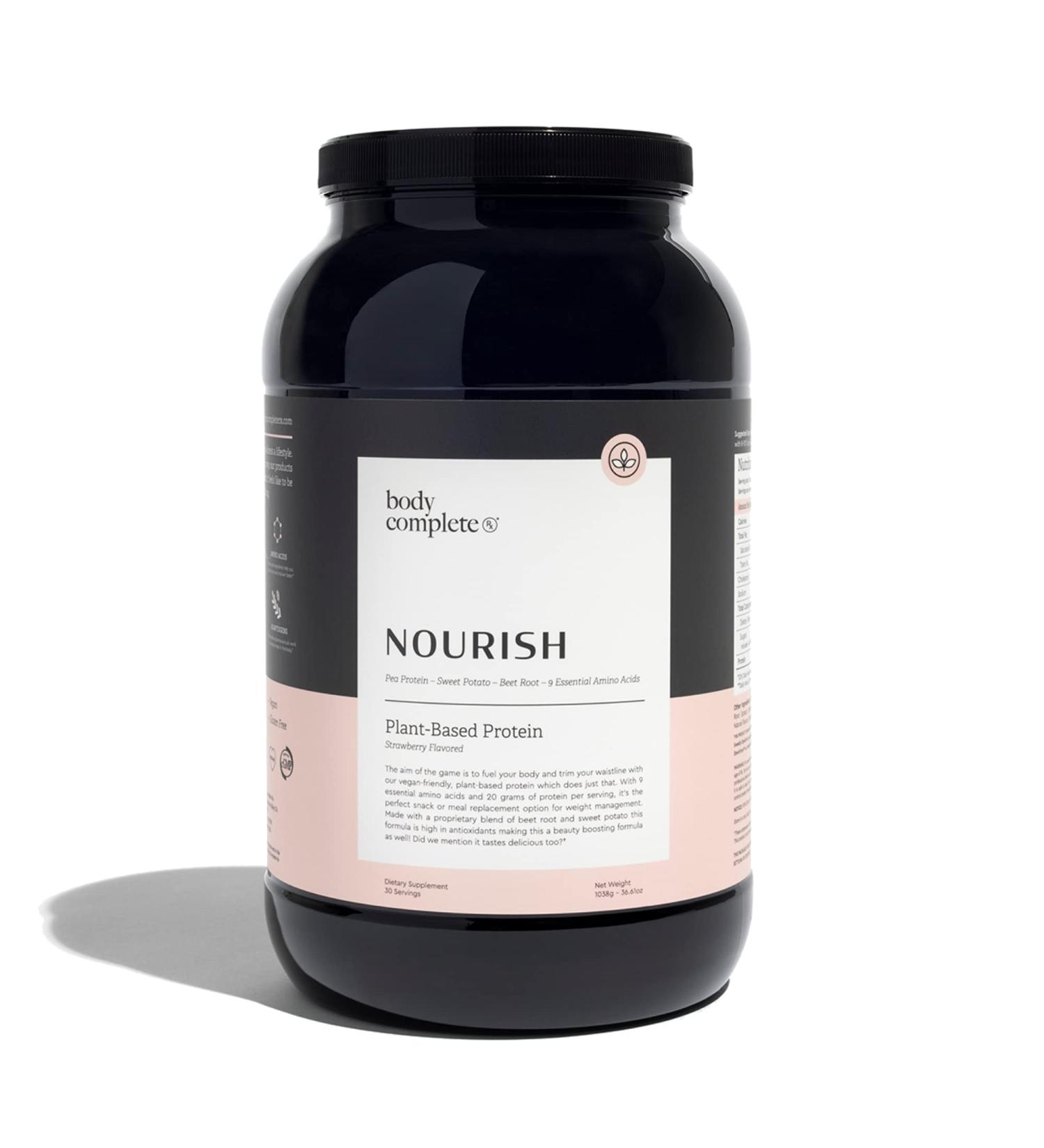Body Complete Rx - Nourish - Strawberry Protein Powder 30 Servings (Pack of 1) - Buy Online on GoSupps.com
