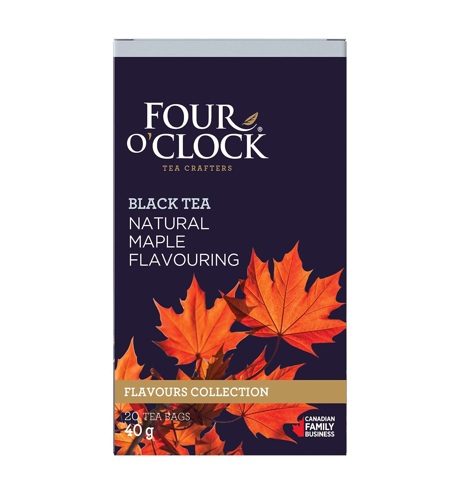 Four O'Clock Black Tea Maple Kosher Gluten-Free 20 Count 40g Maple Black Tea - Buy Online on GoSupps.com