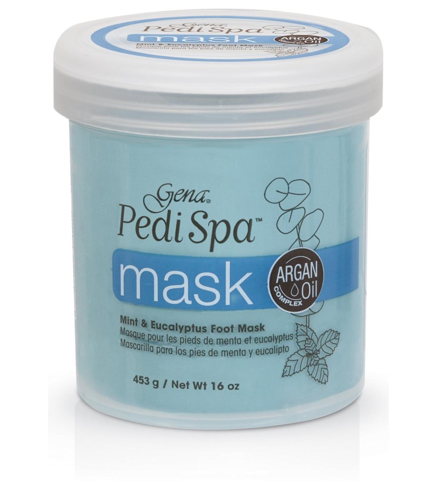 Gena Pedi Spa Mask with Argan Oil, Mint & Eucalyptus Foot Mask, 16 oz