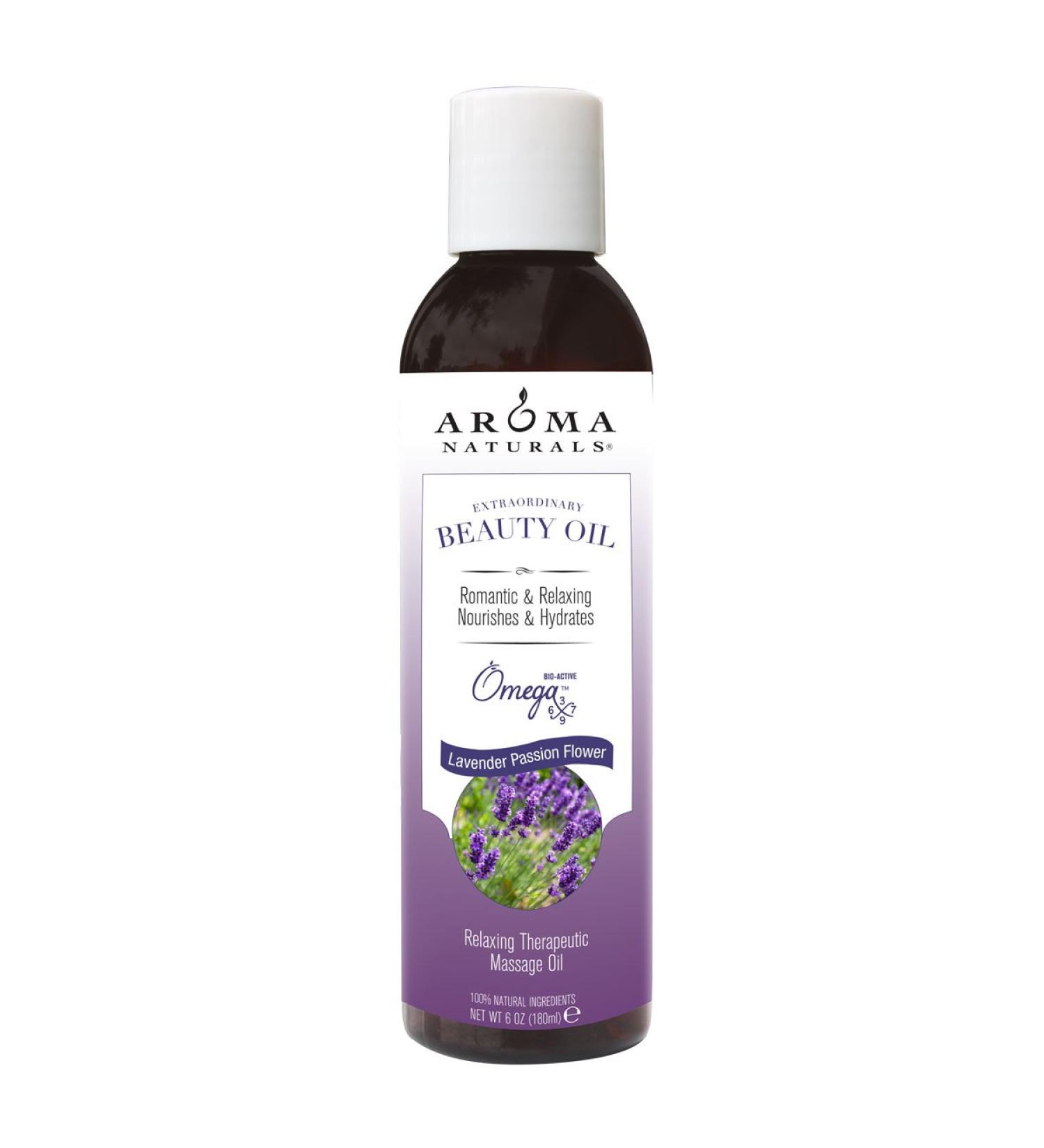 Aroma Naturals Relaxing Therapeutic Beauty Oil Lavender Passion Flower 6 Ounce