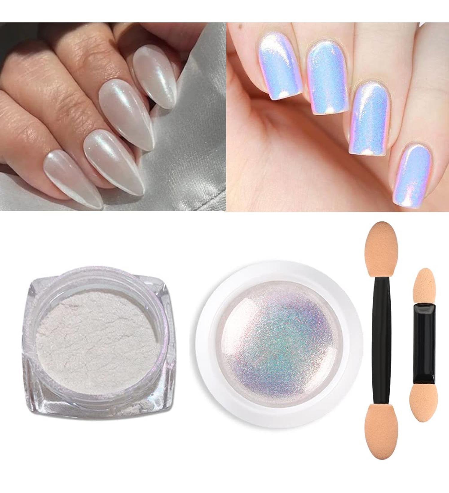 Gootrades Chrome Nail Powder Set - Glazed Donut & Mermaid Aurora Pigment for Stunning Chrome Nail Art | Gel Manicure Makeup Kit - Buy Online on GoSupps.com