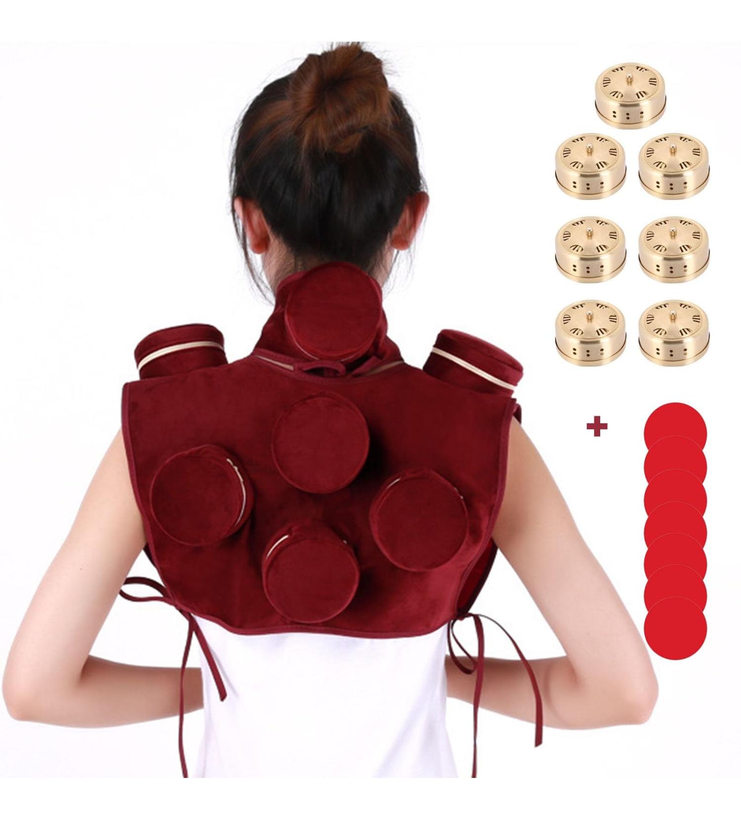 Nichoy Smoke-Free Moxibus Pouch & Copper Moxa Burner | Neck & Shoulder Massage Gift Set with Heating Isolation Pad - Buy Online on GoSupps.com