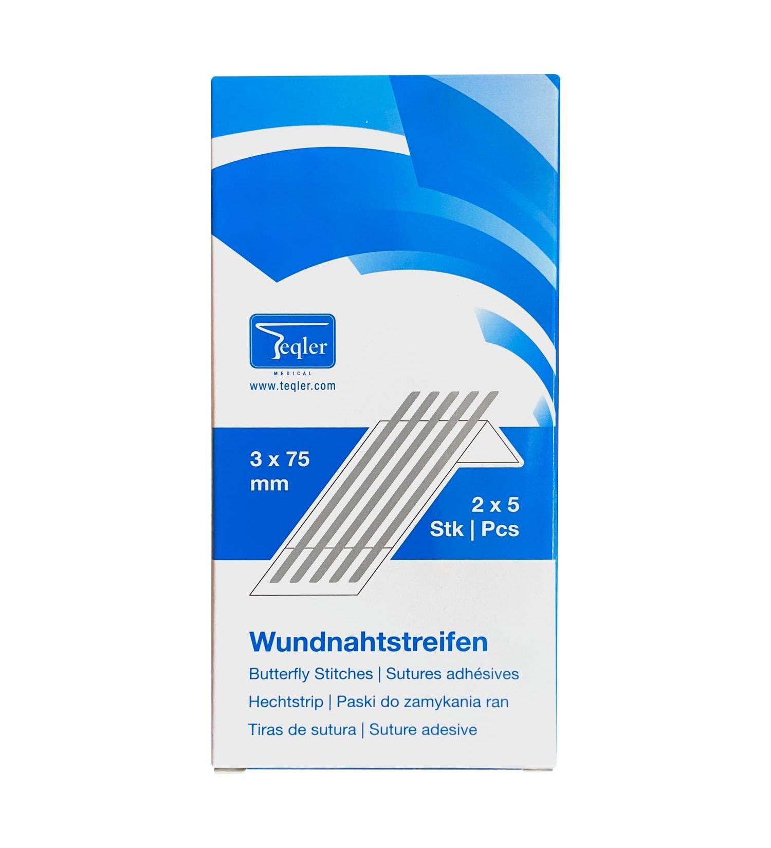 Teqler Wound Seam Strips 3 x 75 mm - High-Quality Medical Tape for Optimal Healing - Fast International Shipping - Buy Online on GoSupps.com