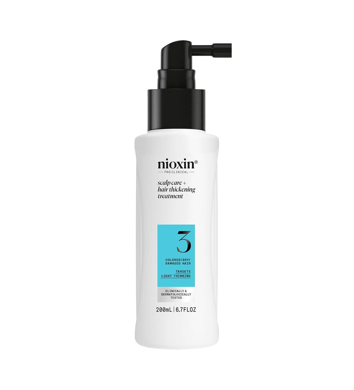 Nioxin System 3 Scalp Care Hair Thickening Leave In Treatment For Colored & Damaged Hair with Light Thinning Strengthen & Nourish with Niacinamide & Biotin - 6.7 Oz - Buy Online on GoSupps.com