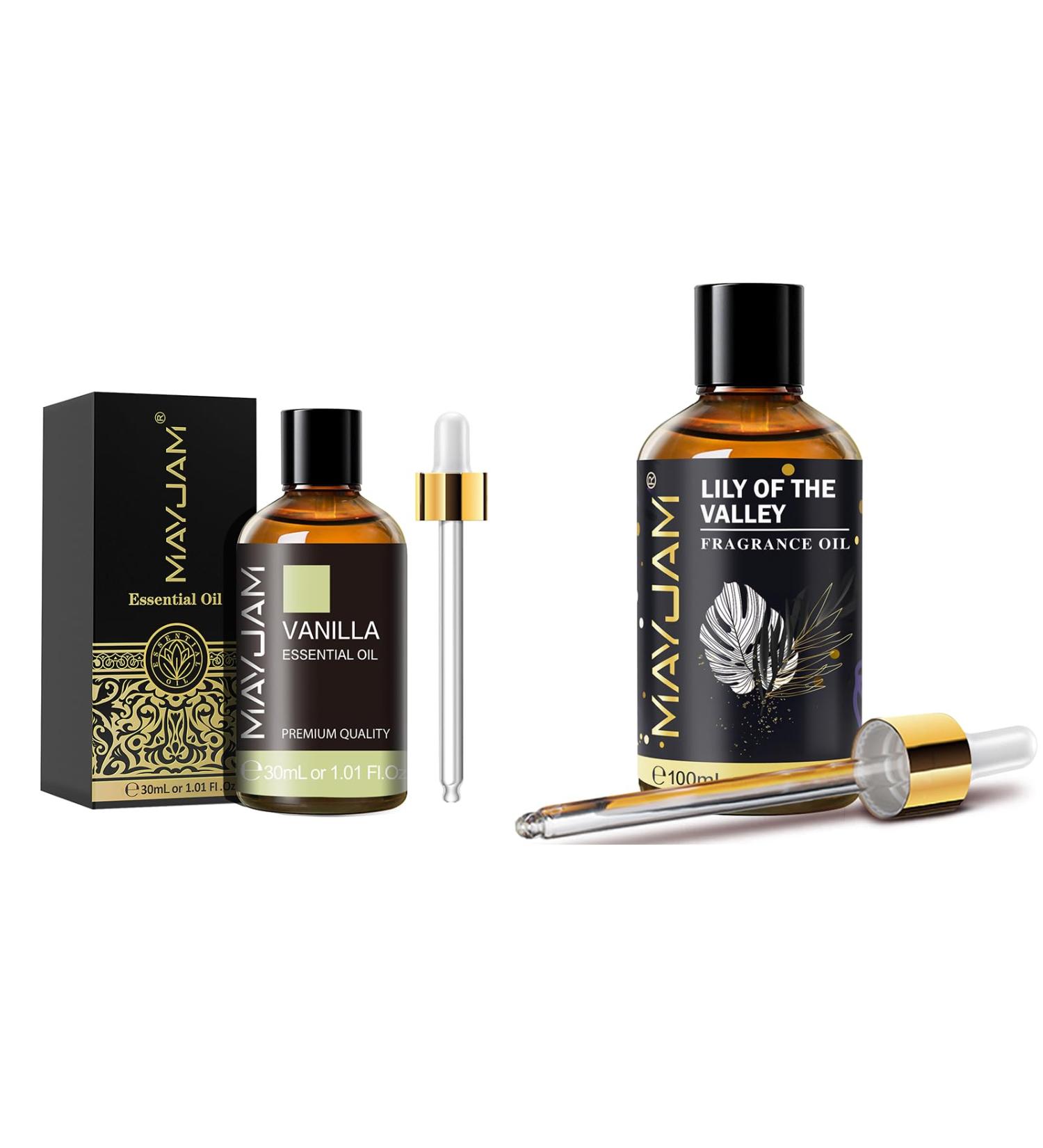 MAYJAM 30ML Vanilla Essential Oil and 100ML Lily of The Valley Fragrance Oil - Buy Online on GoSupps.com