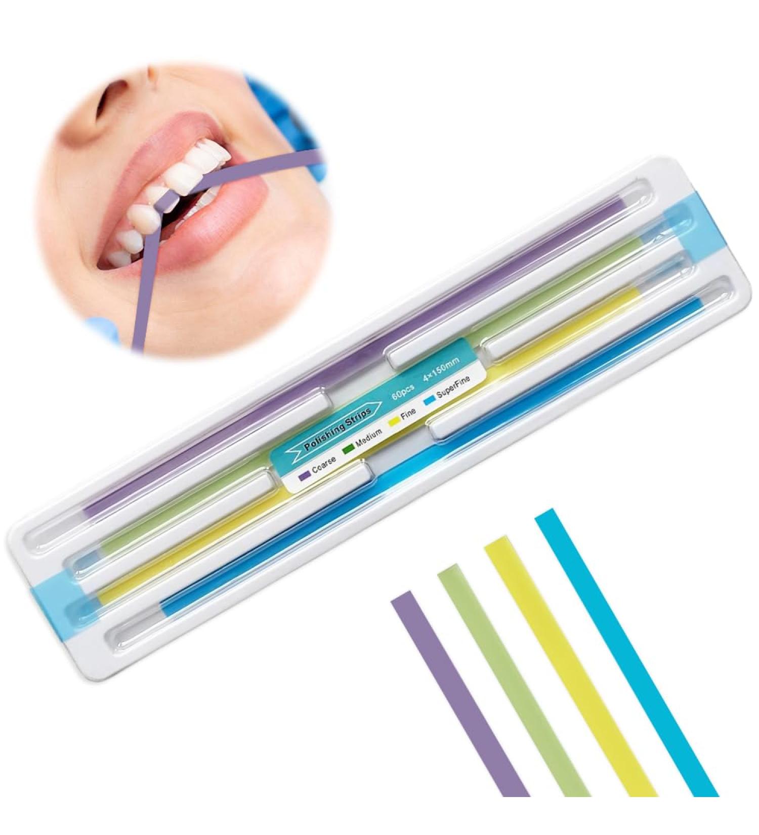 Buy MIIKUU Tooth Sandpaper Strips - 60pcs Dental Polishing for Oral Hygiene & Deep Cleaning - Buy Online on GoSupps.com