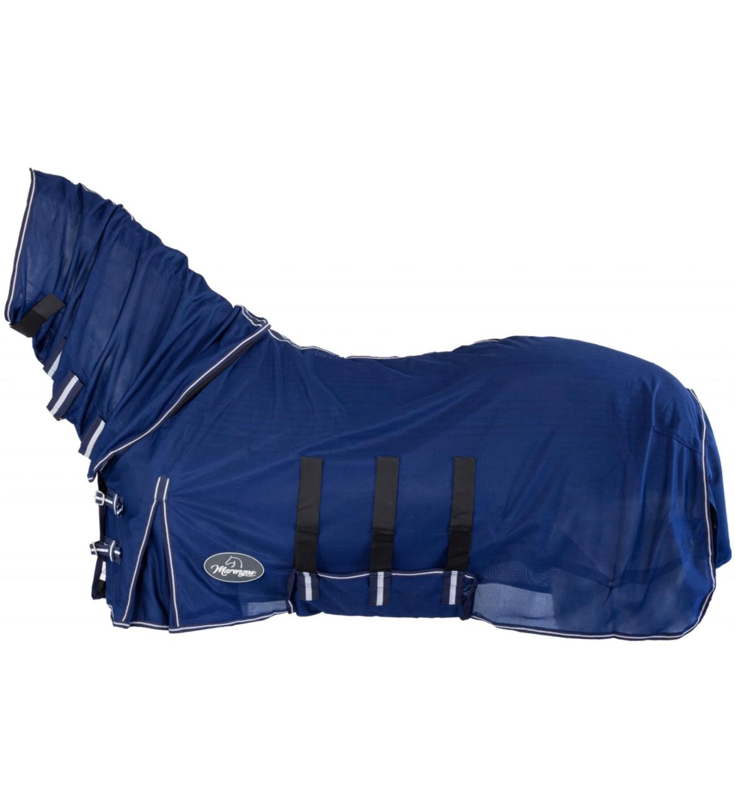Marengos Flying Ceiling for Horses | Elastic Neck | Insect Protection | Close-Meshed Eczema Blanket | Night Blue 145 cm | Outdoor Horse Gear - Buy Online on GoSupps.com