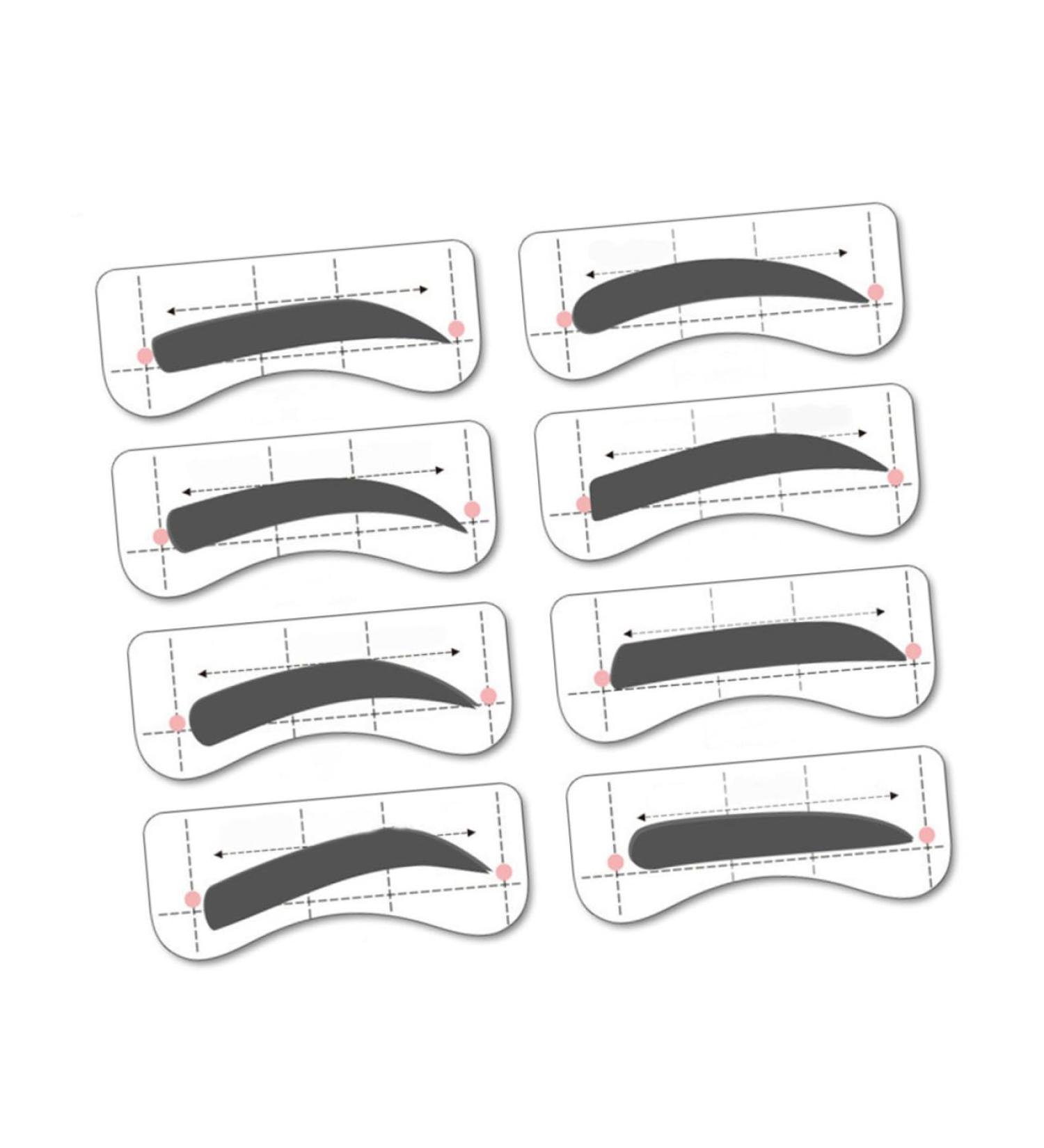 FOMIYES 32 Pairs 8 Eyeshadow Eye Shadows Kits Eyebrow Makeup Tools Suite Eyebrow Marks Eyebrow Trimming - Buy Online on GoSupps.com