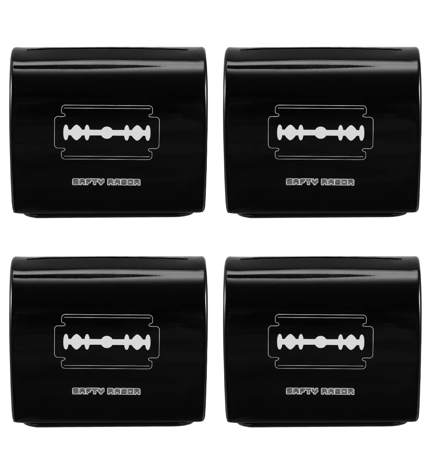 PopetPop 12 STK Klinge Storage Box - Hairdresser Blade Disposal Case for Razor & Shave Iron - Compact & Durable Black 3-Pack (6.5x4.5x6cm) - Buy Online on GoSupps.com