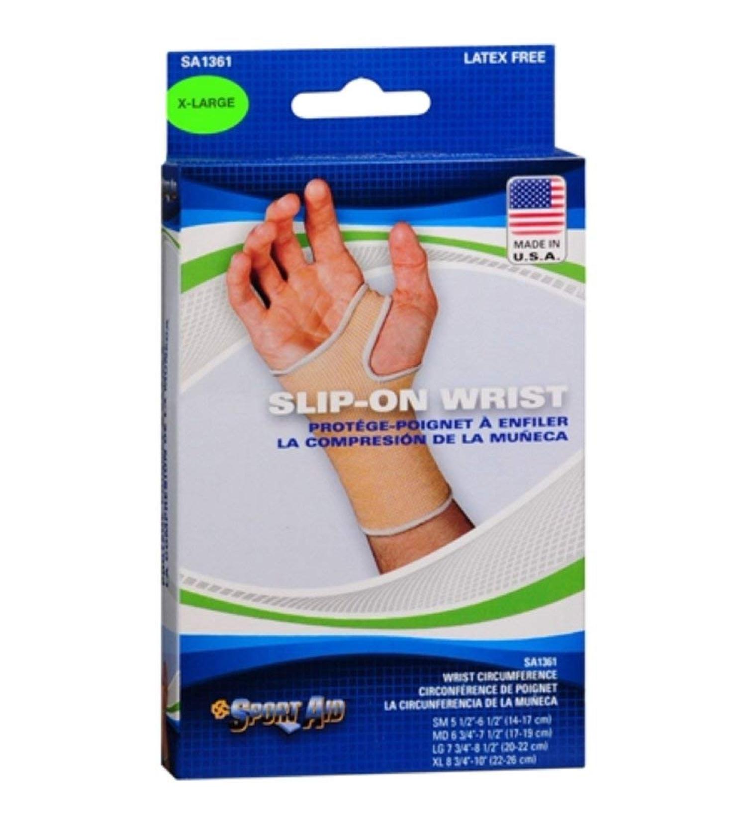 Wrist Brace Slip On Beige X Large - 1 ea