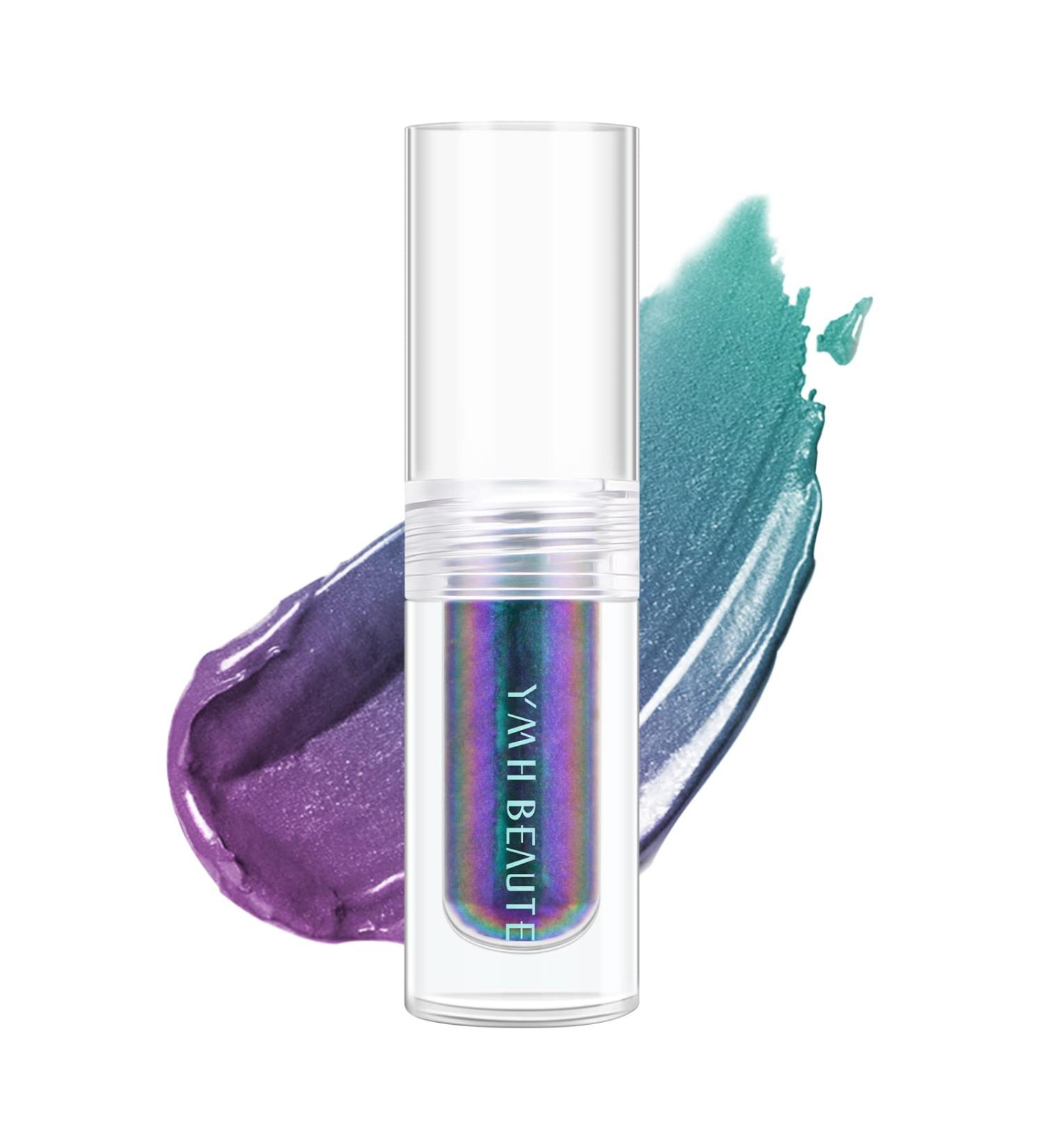 YMH BEAUTE Liquid Glitter Eyeshadow - Pigmented & Long Lasting | Quick Drying & Easy to Apply | Loose Glitter Glue for Eye Crystals Makeup (Purple - Green 05) - Buy Online on GoSupps.com