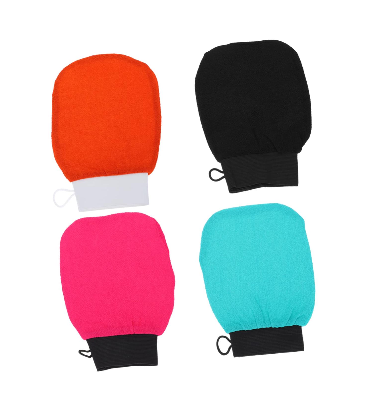 Beaupretty Body Scrub Mitts - 4pcs Silk Exfoliating Gloves for Smooth Skin | Bath & Shower Exfoliation - Buy Online on GoSupps.com