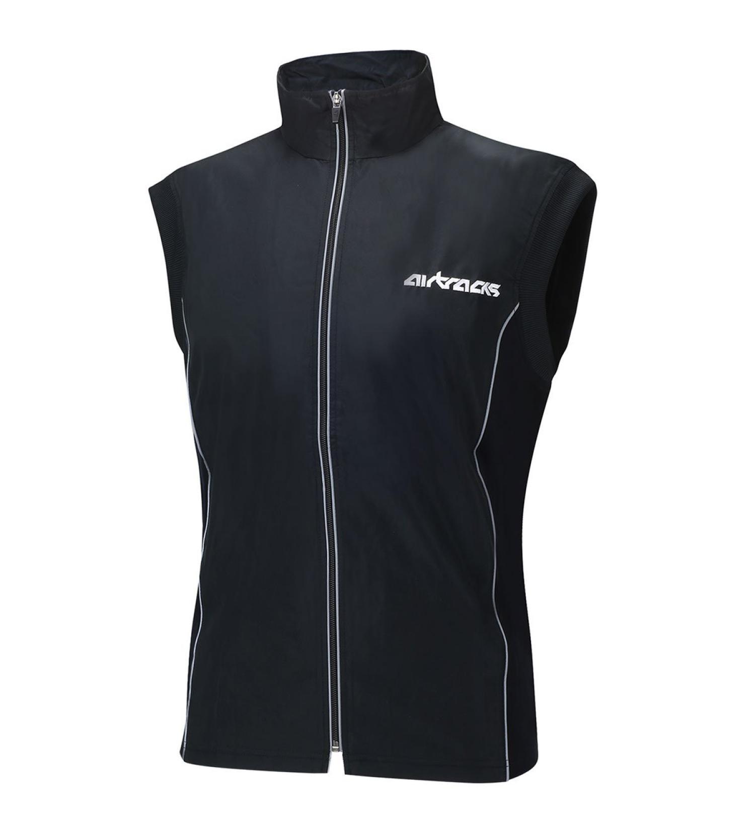 Airtracks Thermo Functional bicycle vest Pro - Running vest - wheel vest - warm - breathable - windproof - water -repellent - reflectors 3xL black