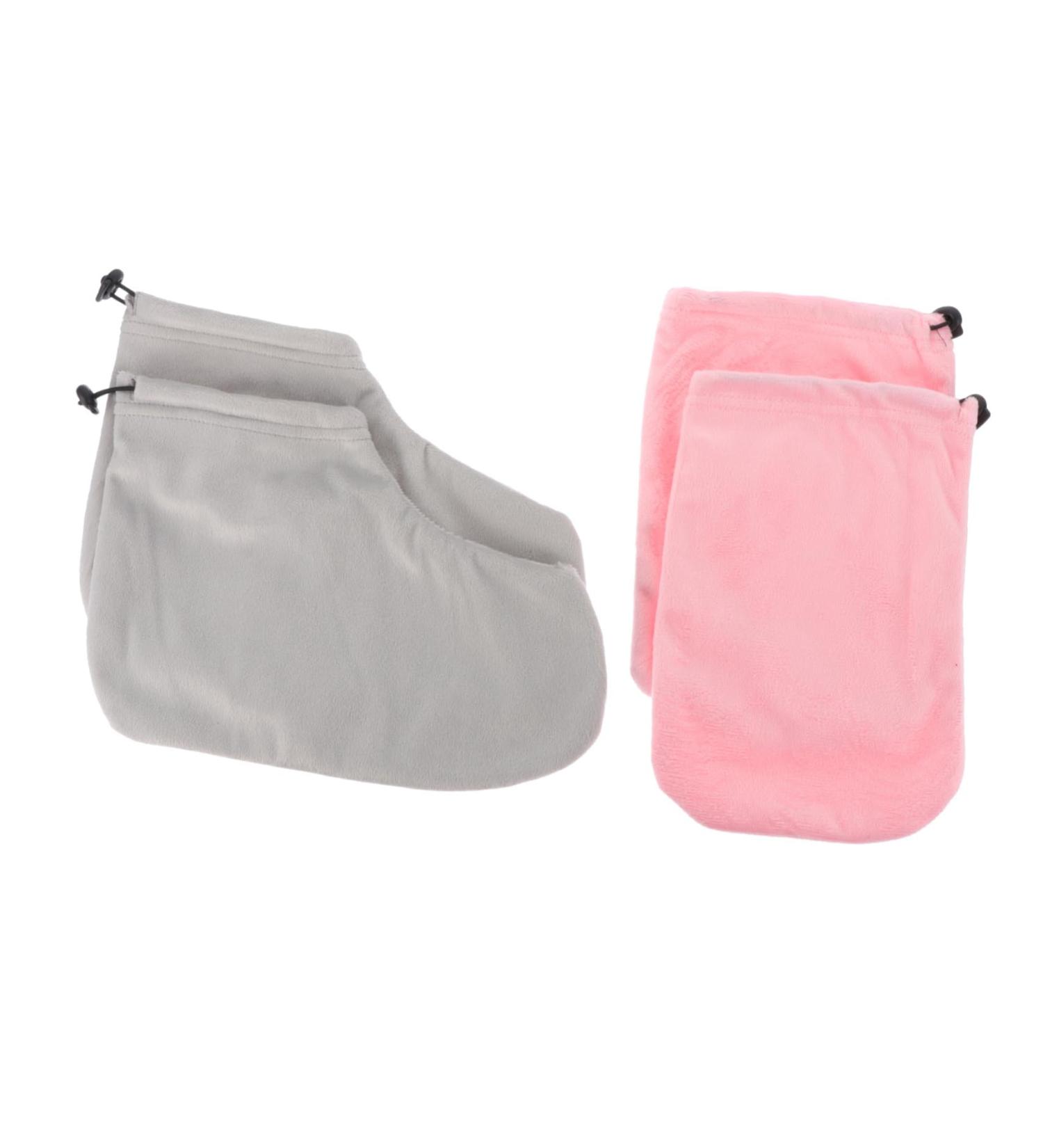 Housoutil 1 Set Gloves Foot Skin Feet Care Prodcut Paraffin Wax Mitt Grooming Glove Wax Insulated Foot Cover Gel Removing Tool Boots Washable Insulation Cover Fabric Pink - Buy Online on GoSupps.com