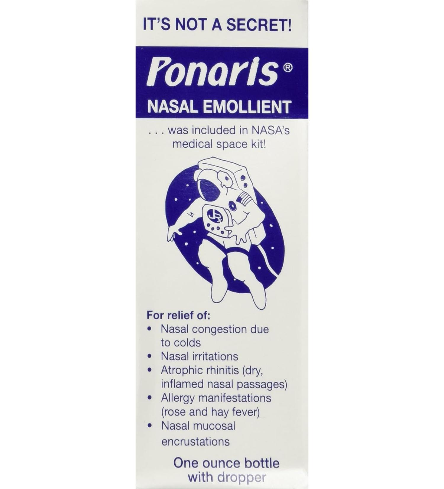 Ponaris Nasal Emollient 30 ml | Soothing Nasal Relief with Dropper - International Shipping Available - Buy Online on GoSupps.com