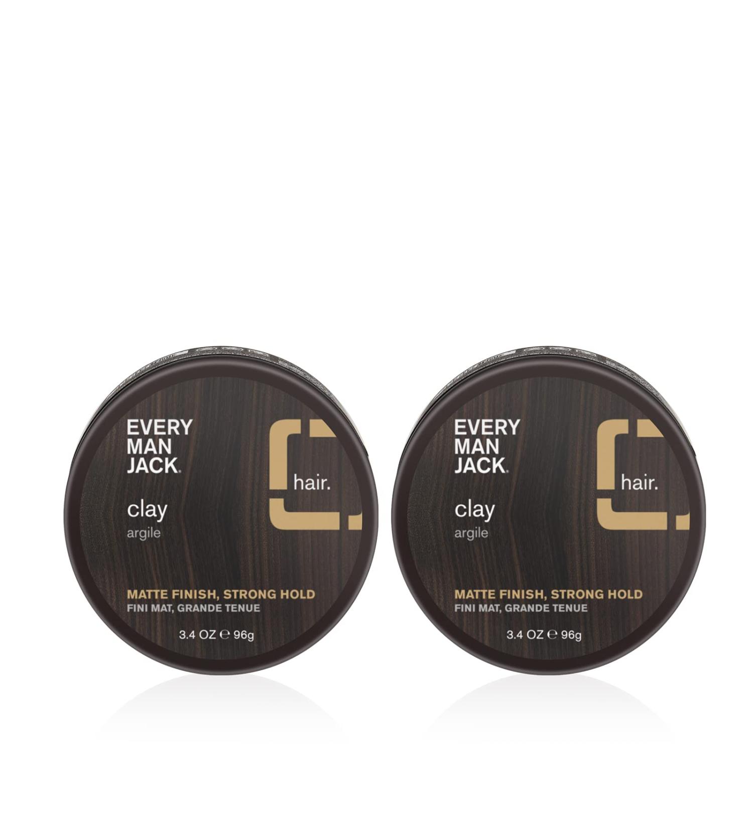 Every Man Jack Mens Hair Styling Clay - Medium Hold Matte Finish - 3.4oz - Buy Online on GoSupps.com