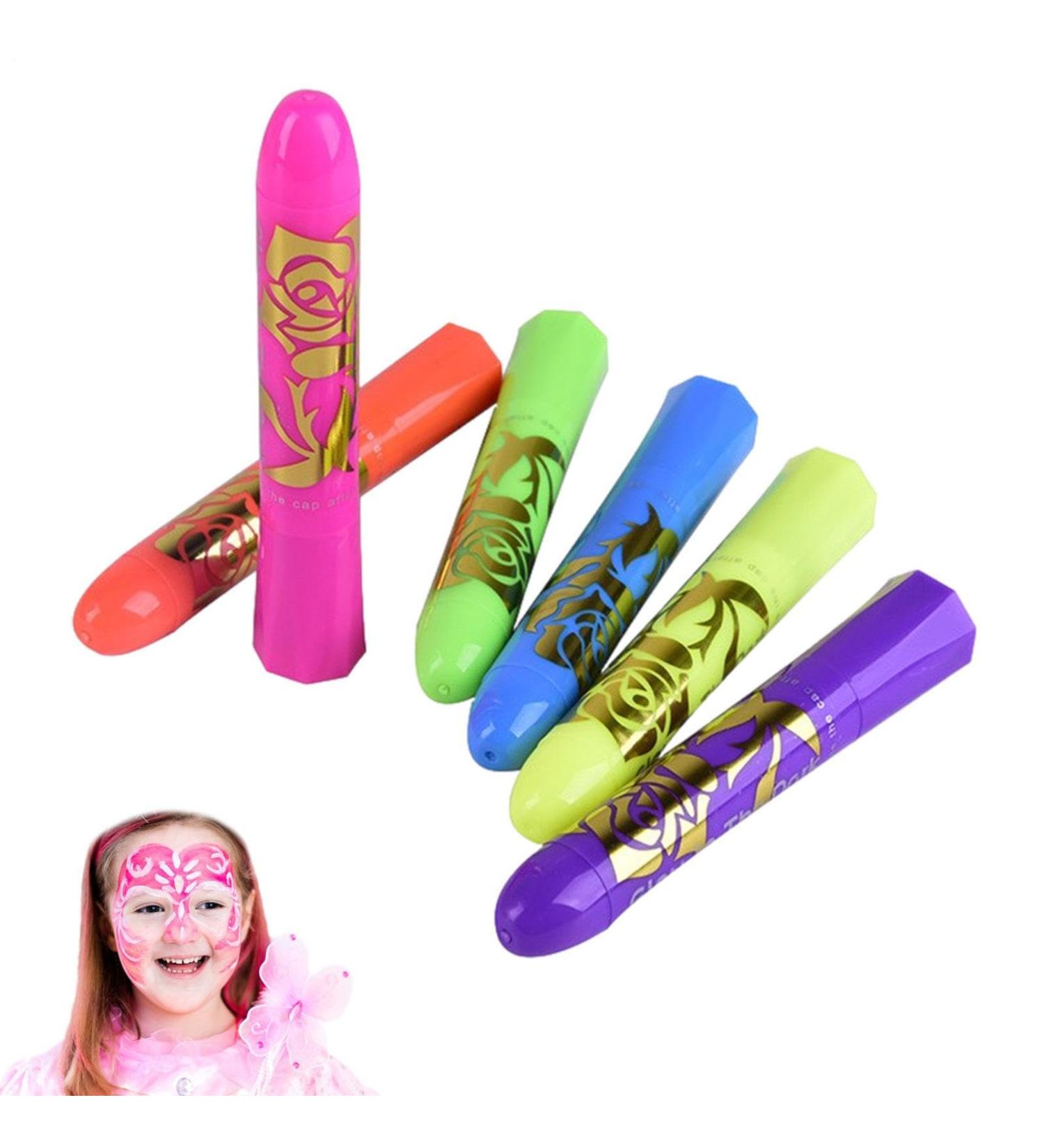  G n rique Neon Body Paint | Luminous Face Pencils | Safe Washable Sticks for Costume Halloween Makeup Birthday Outdoor Party Adults and - Buy Online on GoSupps.com