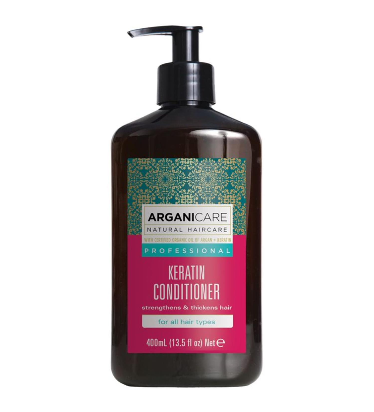 Arganicare | Keratin Range | REPAIRING AND NUTRITIVE CONDITIONER | With Organic Keratin | Revitalizes & Strengthens | Protects & Restores | Ultra Nourishing | 400 mL - Buy Online on GoSupps.com