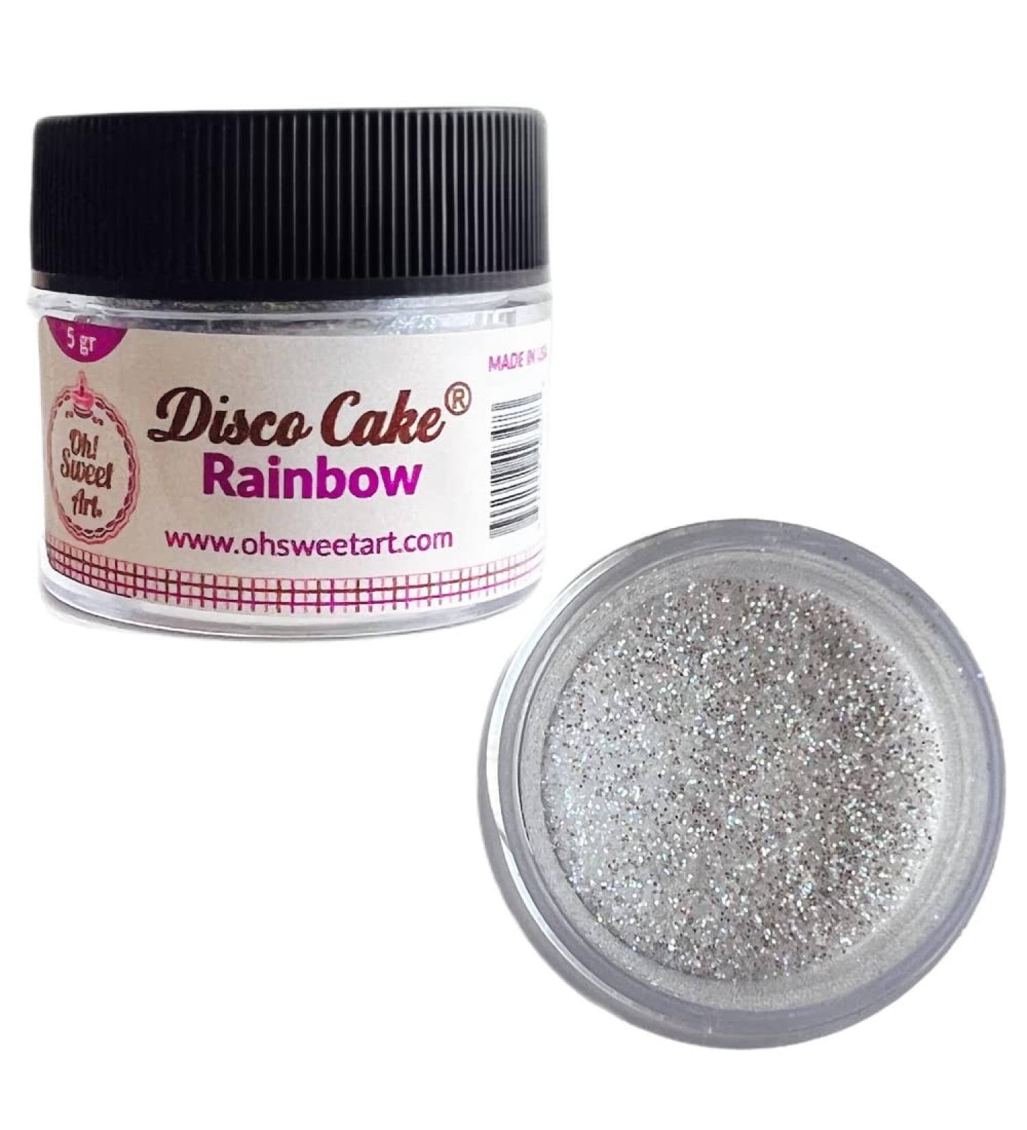 RAINBOW Disco Cake 5 GRAMS cakes, cupcakes, fondant, decorating, cake pops By Oh! Sweet Art