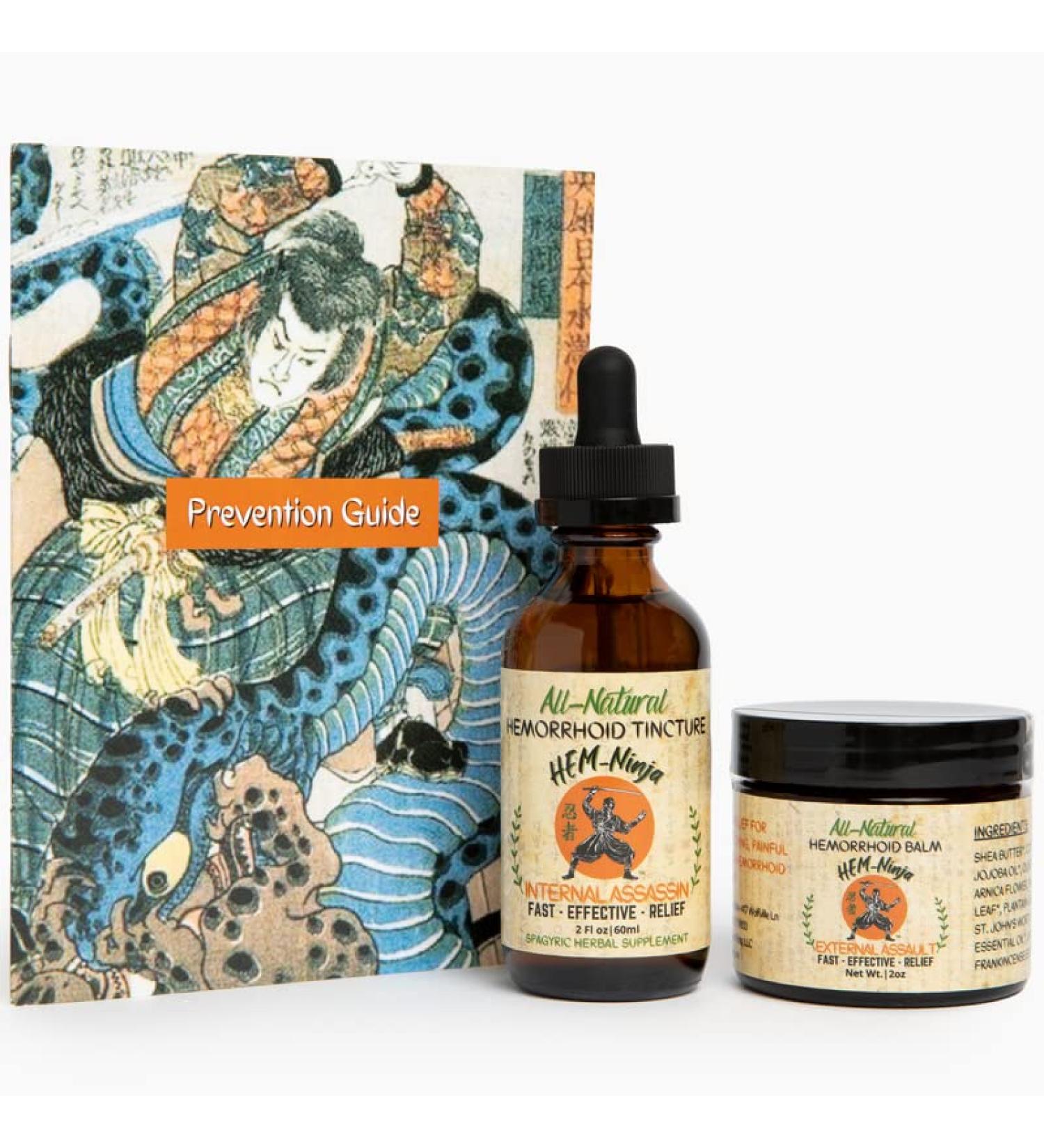 Hem-Ninja Herbal Hemorrhoid Treatment for Relief of Painful Swollen Itchy Symptoms - 100% Safe All-Natural Ingredients | 30-60 Day Supply - Buy Online on GoSupps.com