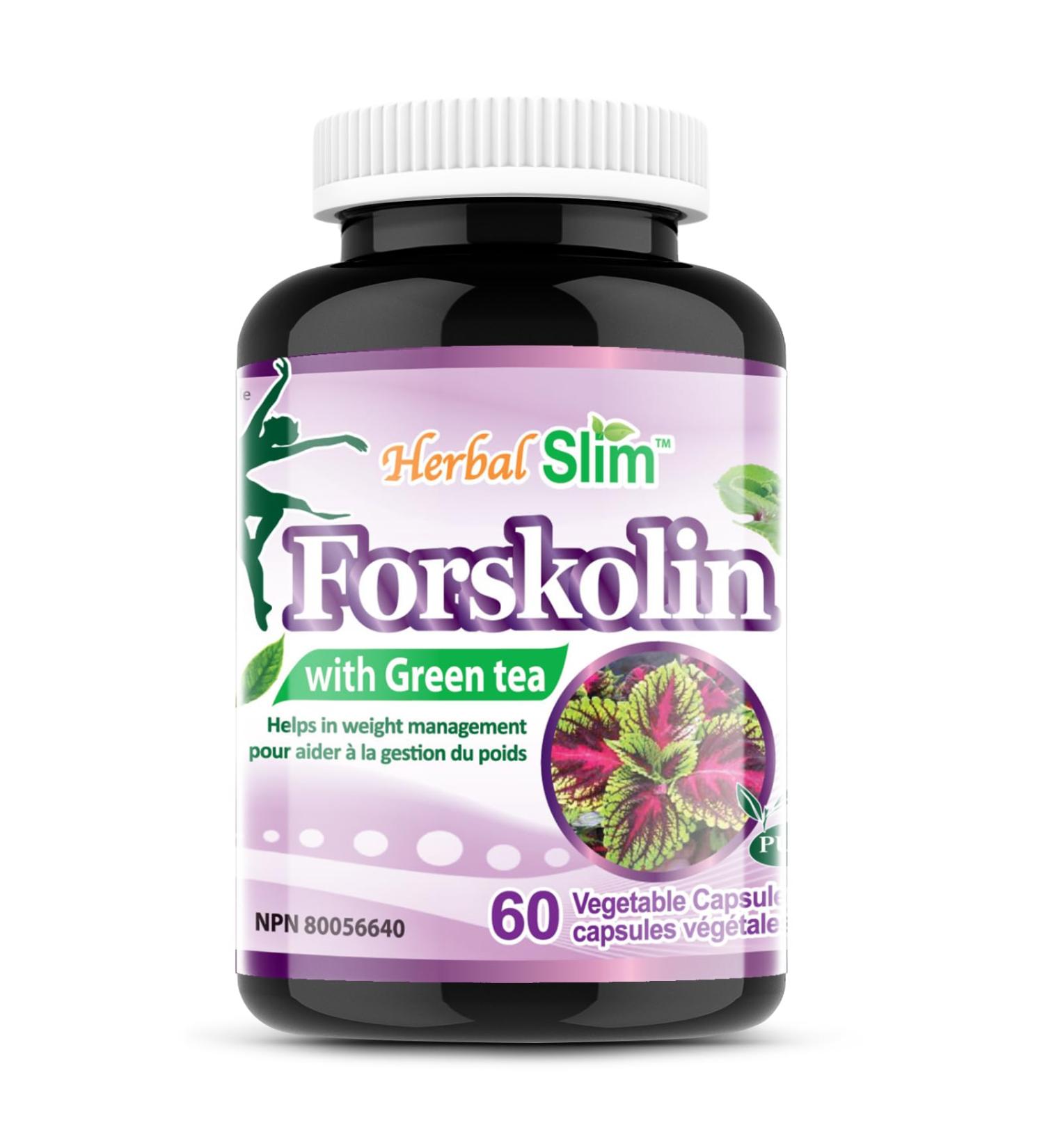 Herbal Slim Forskolin Extract Supplement - Extra Strength Coleus Forskohlii Capsules for Weight Loss and Health Benefits 20% Standardized and Pure Forskolin Root Herb Vegan Non-GMO Gluten-free Soy-free Dairy-free (60 Veggie capsules) - Buy Online on GoSupps.com