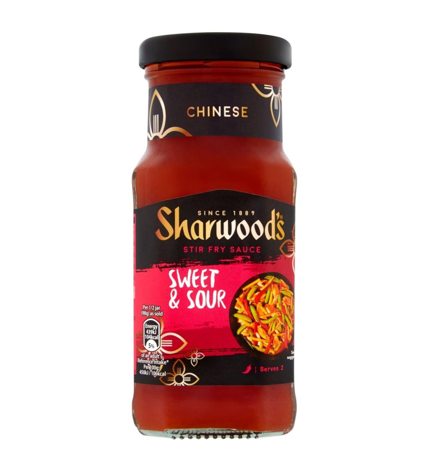 Premier Foods Sharwoods Sweet and Sour Stir Fry Sauce 195g Pack of 6