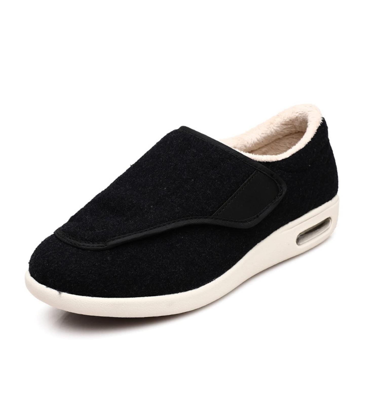 Men's Diabetic Edema Slippers | Orthopedic Anti-Slip Shoes for Elderly | Black Size 12 - Buy Online on GoSupps.com