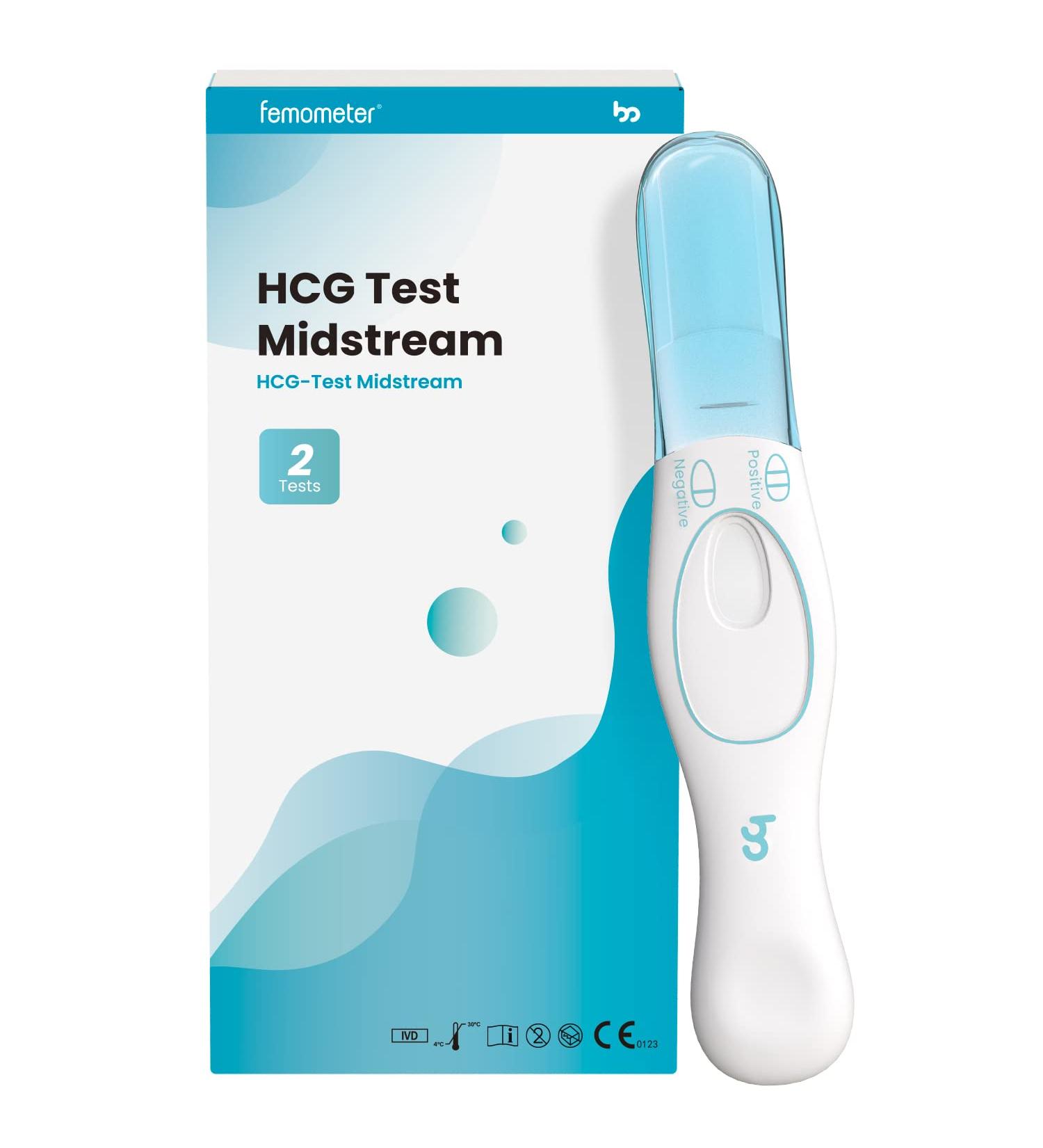 Femometer Early Pregnancy Test - 25 mIU/ml HCG Detection 99% Accuracy 2 Pack - Fast International Shipping - Buy Online on GoSupps.com