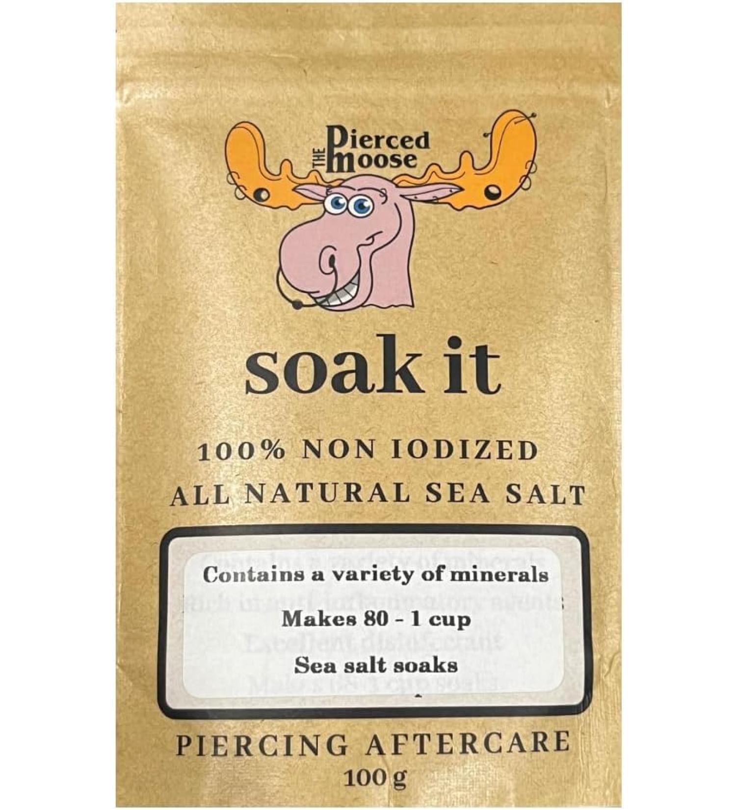 Soak It Piercing Aftercare: 100% Non-Iodized Natural Sea Salt - Buy Online on GoSupps.com