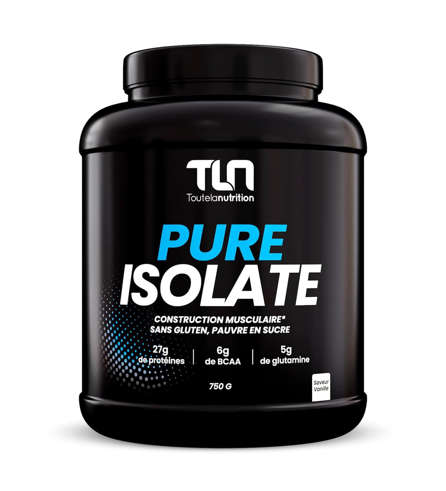 Pure Isolate Protein Powder | Up to 90% Protein | High in BCAA and Glutamine | Fast Bodybuilding Protein | Smooth Vanilla Flavor Texture | Low Lactose | 750G | TLN - Buy Online on GoSupps.com