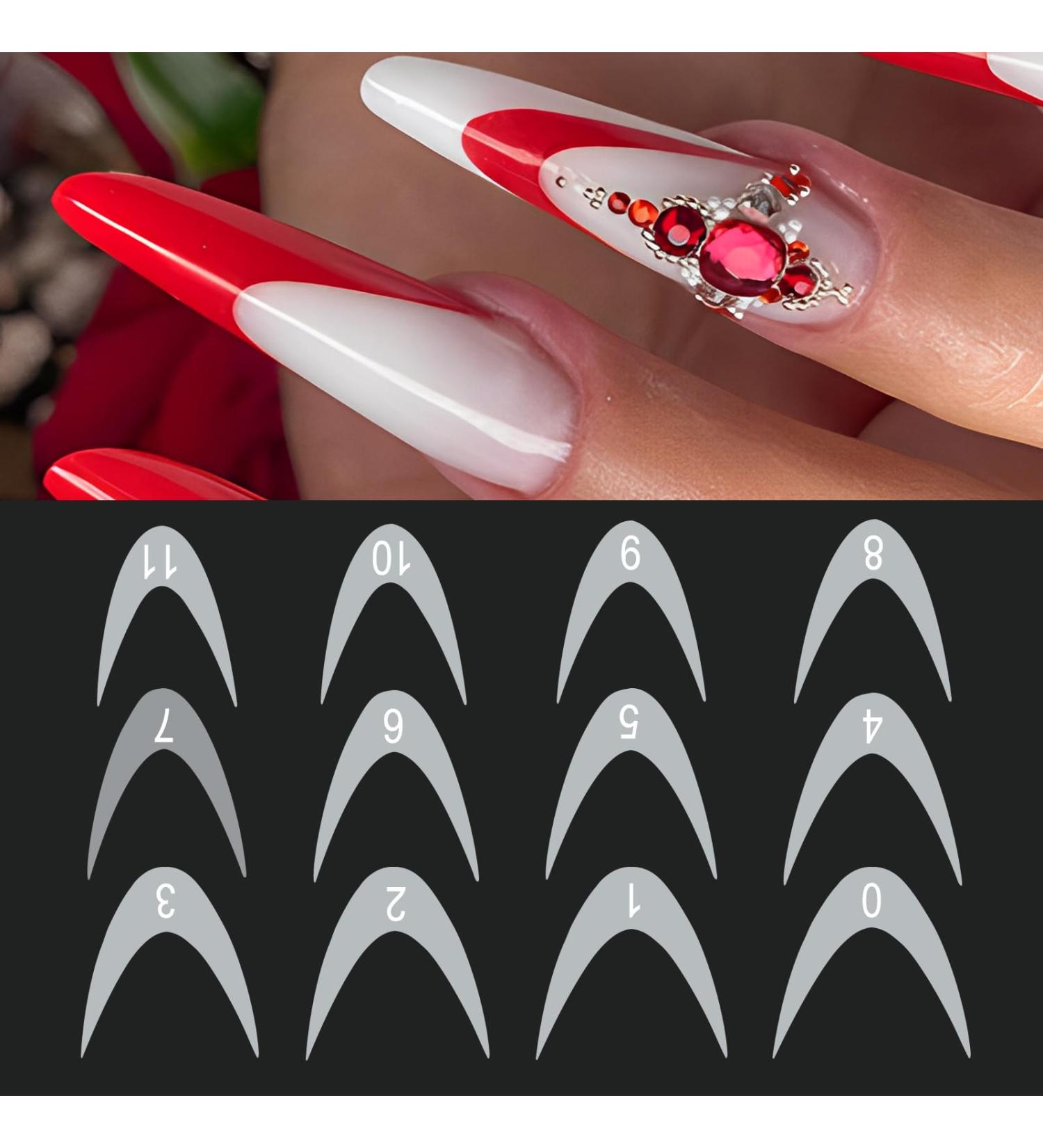 Shop C12rtive 60-Piece Dual-Nail Shape Stickers for French Manicure - Silicone Nail Forms for Gel Extensions & Quick Structure - Buy Online on GoSupps.com
