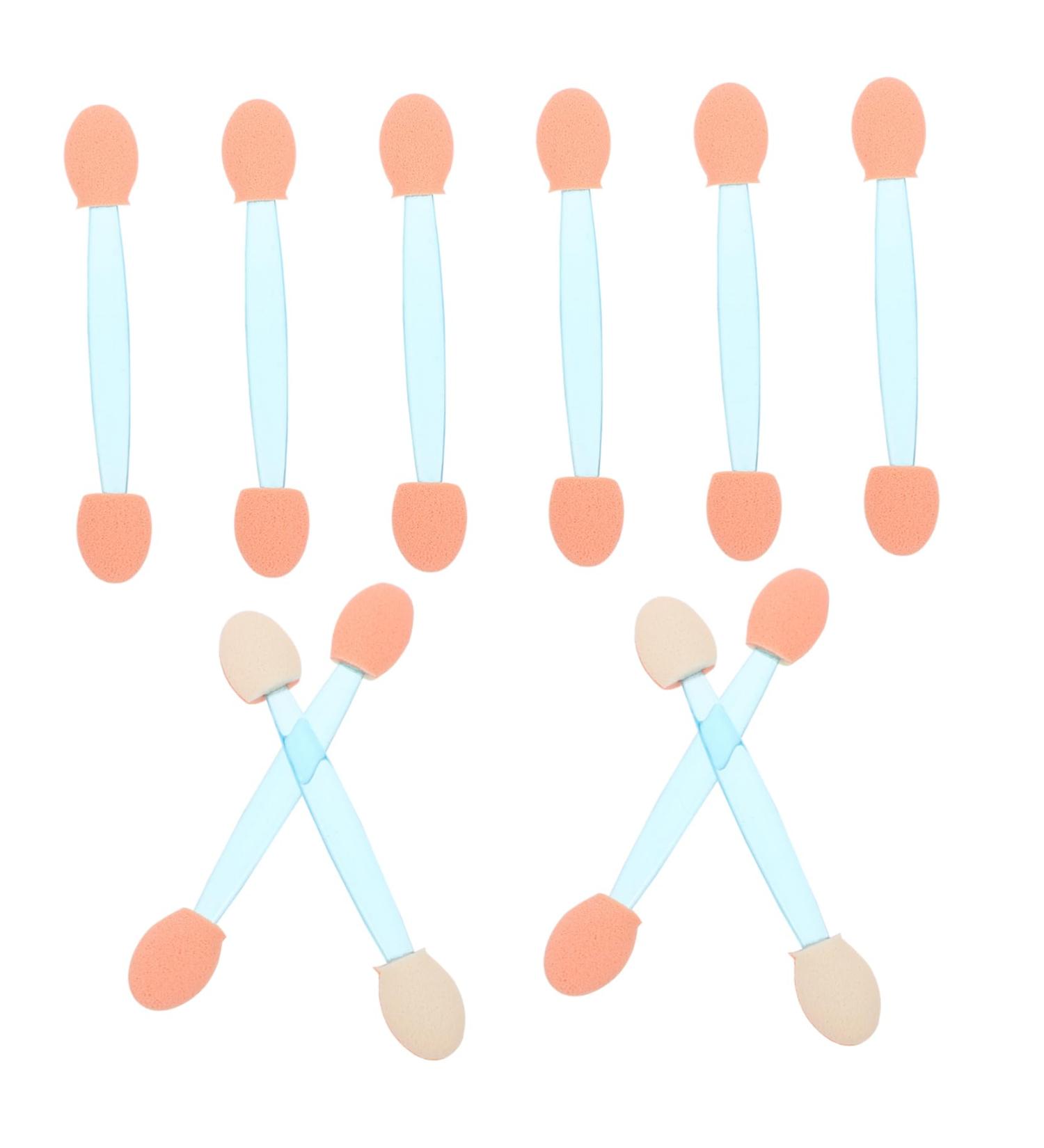 Beatifufu 100pcs Professional Sides Pointy Bulk Plastic Sponge Blue Emulsion Double- Tools Eyeliner Eyeshadow 6.5x1.3cm Blue - Buy Online on GoSupps.com