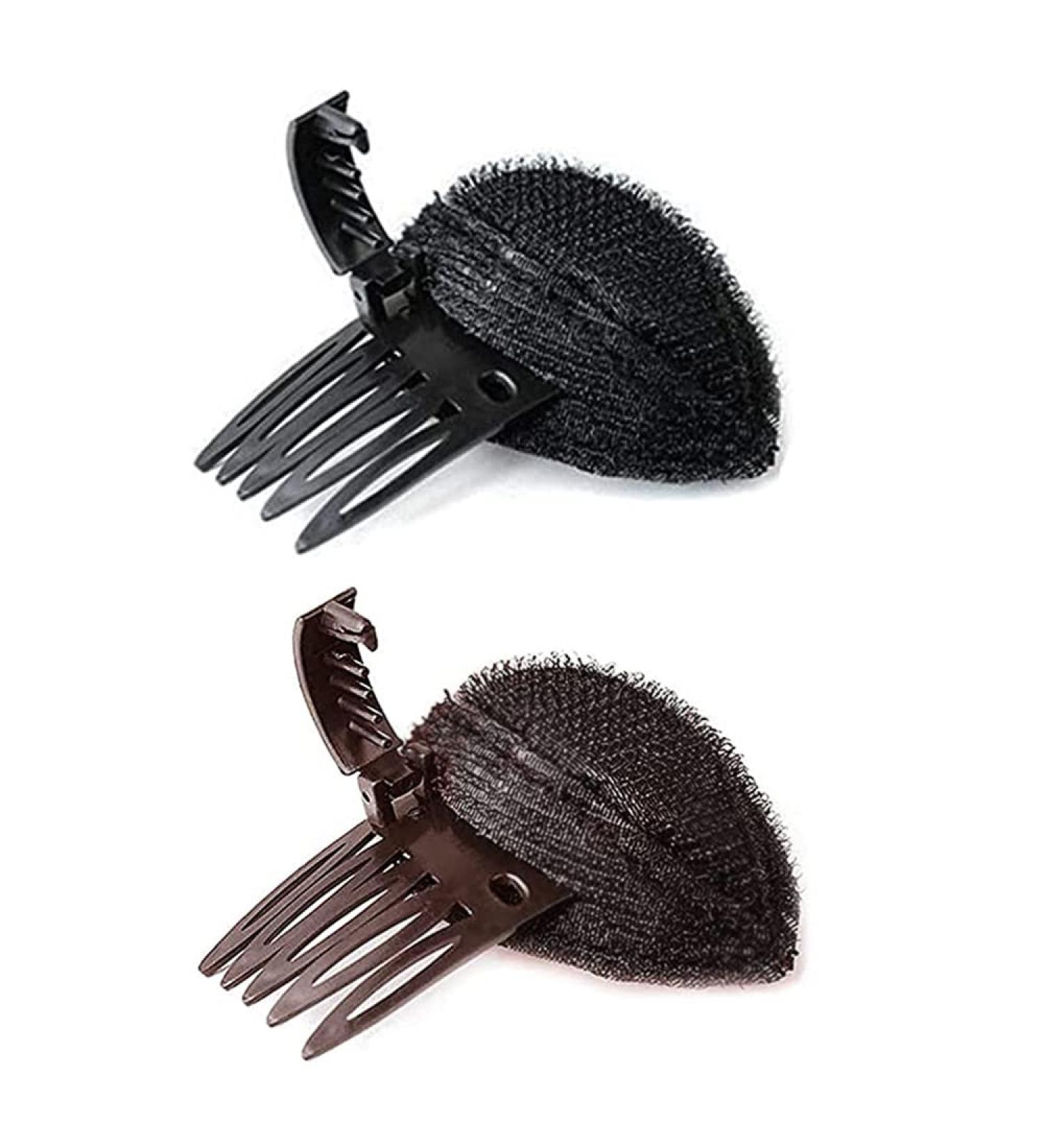 MOKALYNN 2Pcs Invisible Fluffy Hair Pad for Women - Hair Cushion Sponge Clip for Perfect Puff - Hair Accessories for Girls - Black & Brown - Buy Online on GoSupps.com