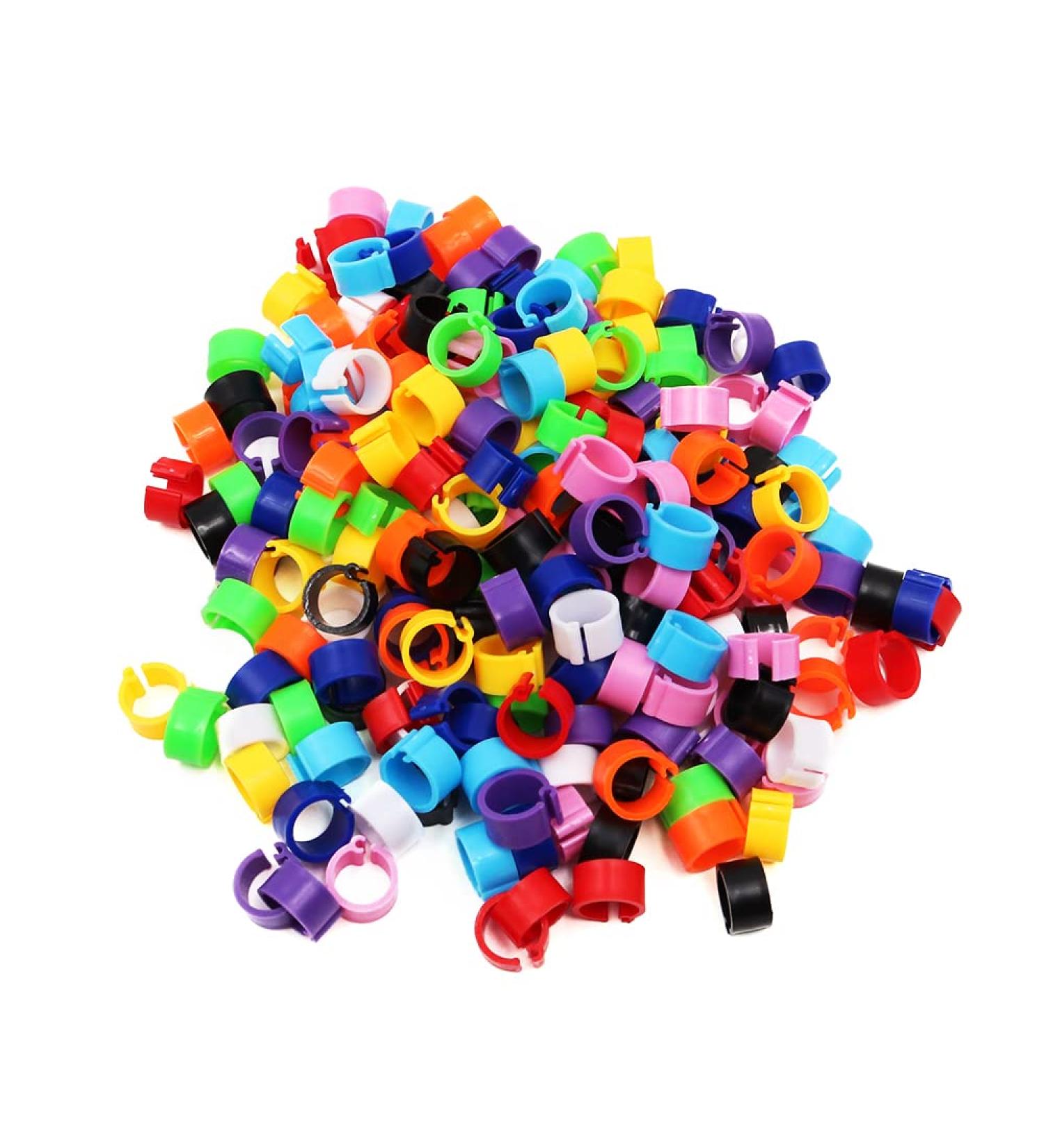 Buy Ancllo 200pcs 8mm No Numbers Birdsbone Tapes - Multicolored Clip-on Leg Rings for Pigeons & Parrots - 10 Color Mixed for Chicks - International Shipping Available - Buy Online on GoSupps.com