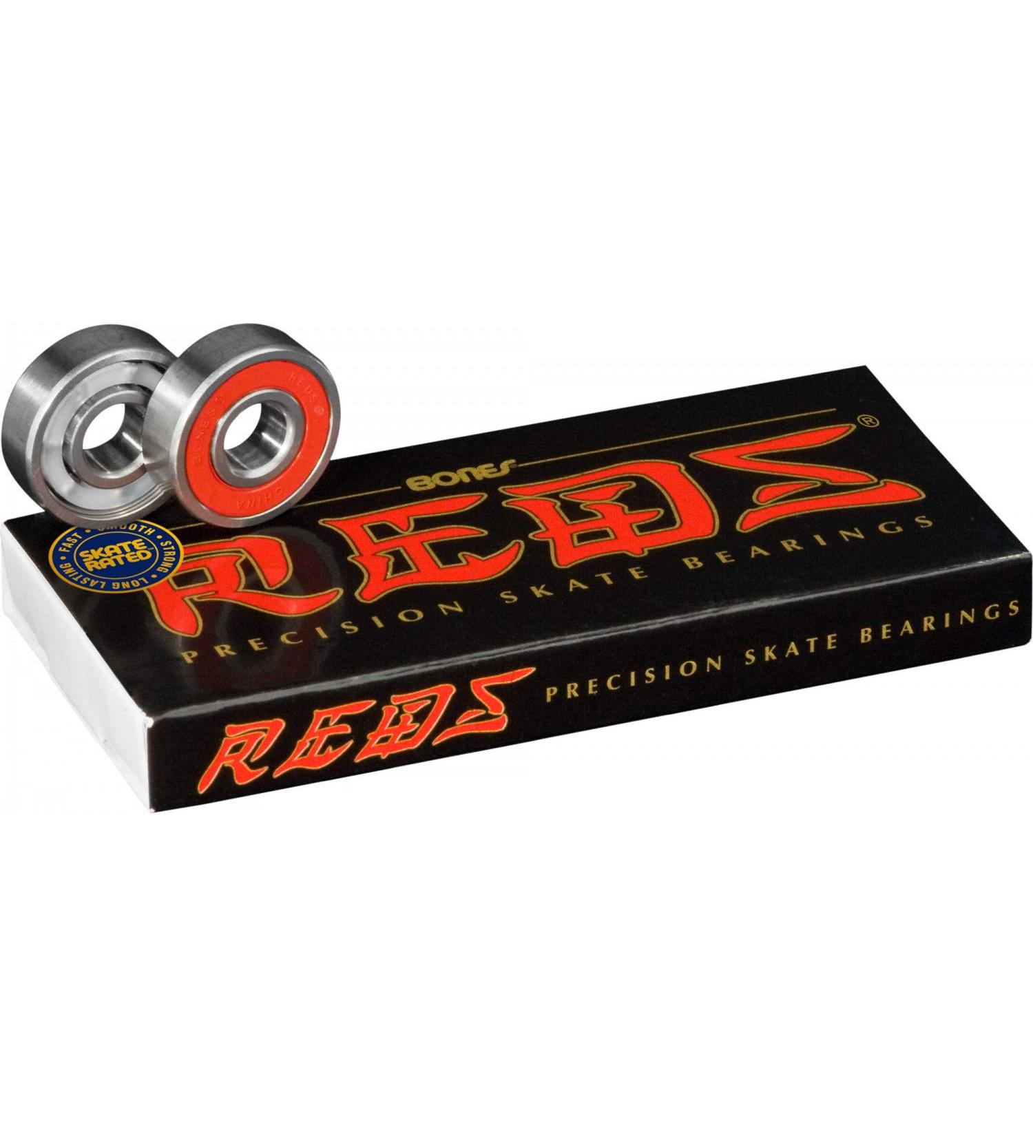 Bones REDS Skateboard Bearings 8 pack Black