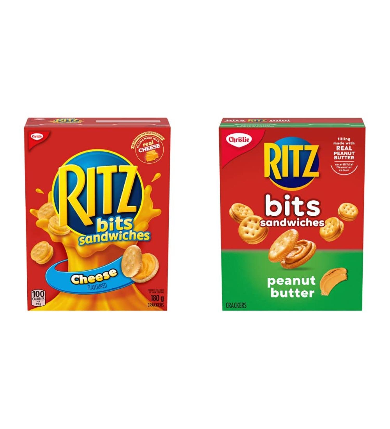 Ritz Bits Cheese Sandwich Crackers School Snacks 180g & Ritz Bits Peanut Butter Sandwich Crackers School Snacks 180g Crackers + Bits Sandwiches Peanut Butter Cheese 180 g (Pack of 1) - Buy Online on GoSupps.com