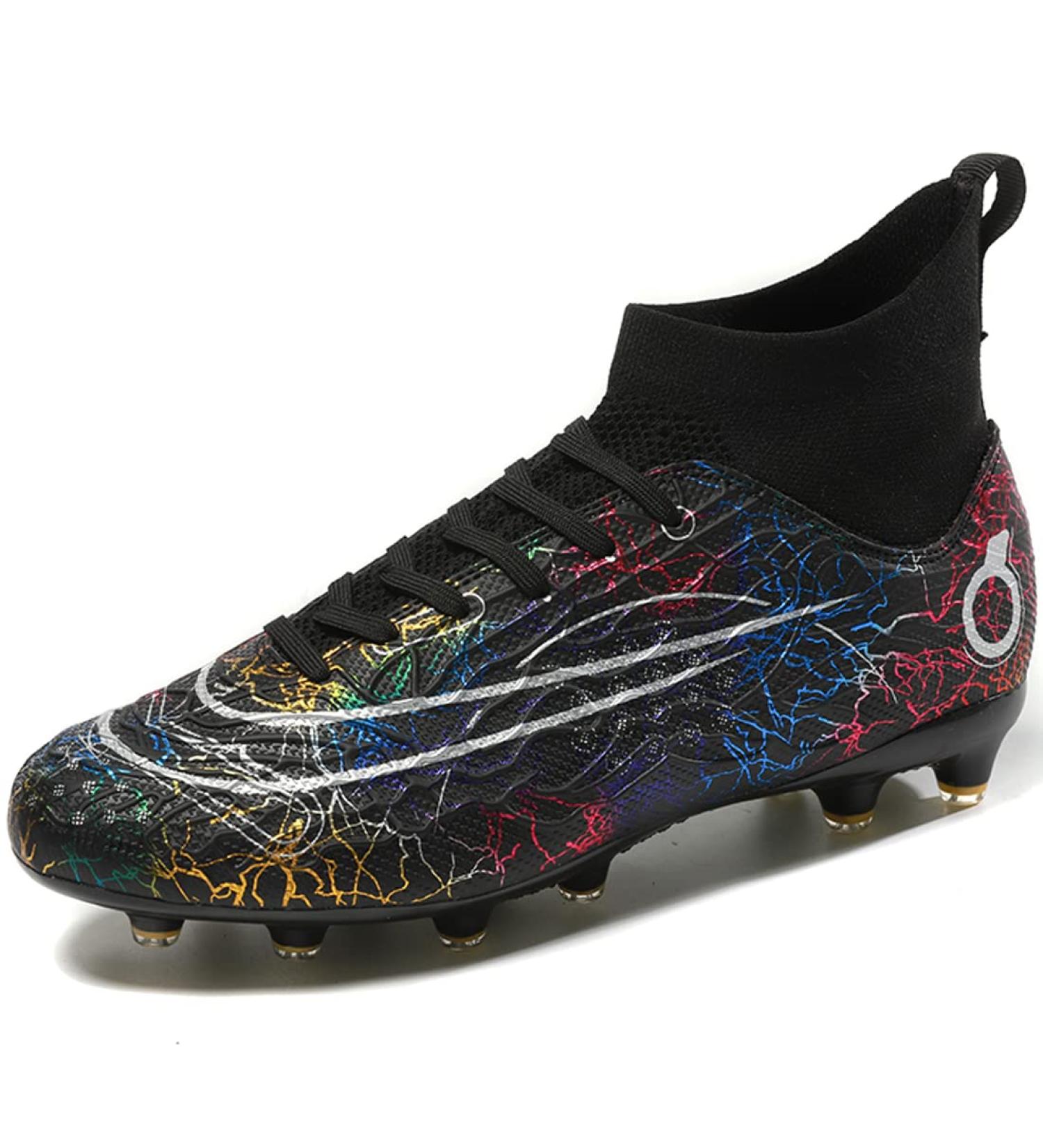 Pidaglobal High Top Soccer Shoes for Men - Spike Cleats & Football Boots for Youth Athletic Training - Size 39 EU - Black - Buy Online on GoSupps.com