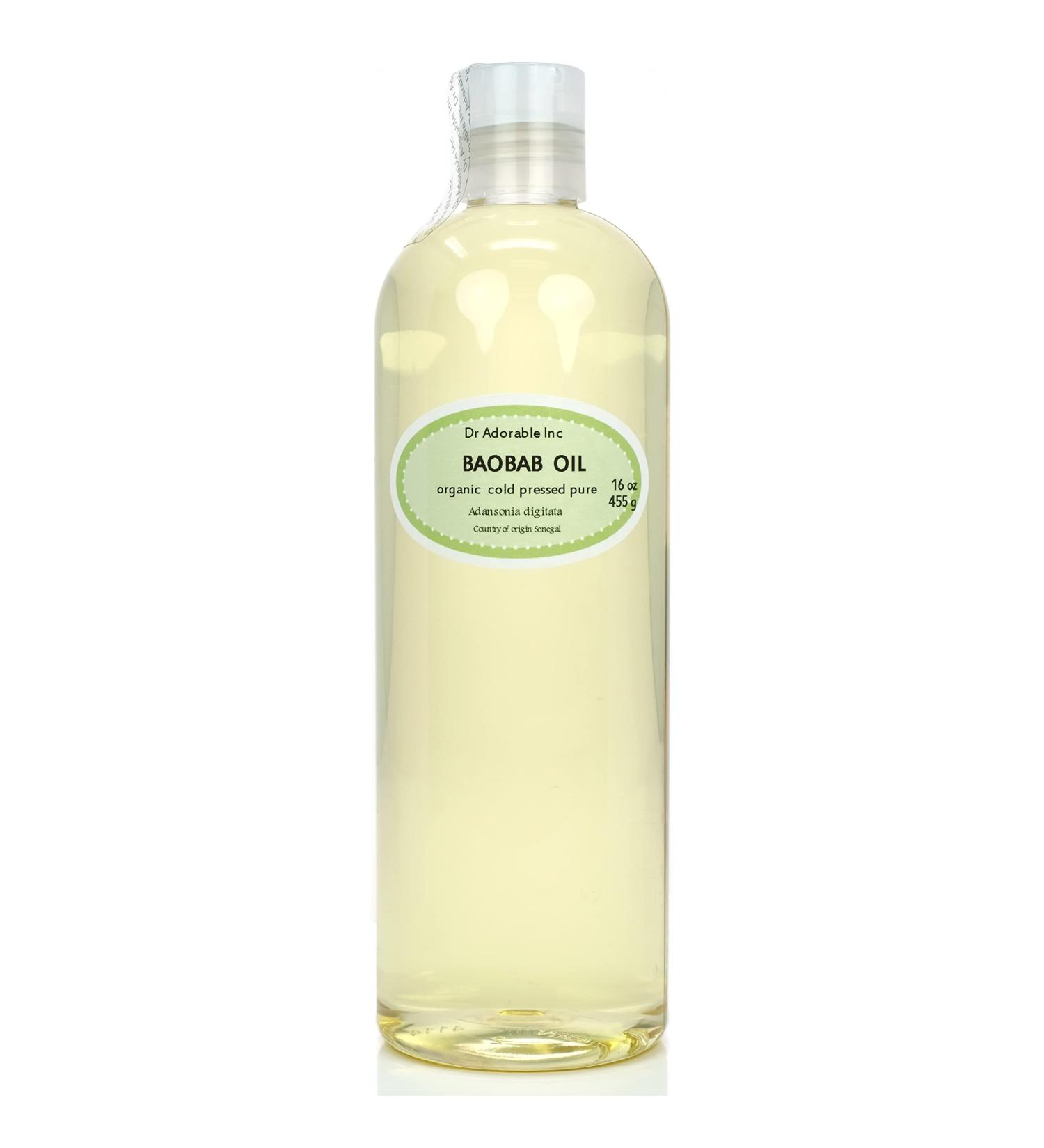 Dr Adorable - 16 oz - Baobab Oil - 100% Pure Natural Cold Pressed Organic - Buy Online on GoSupps.com